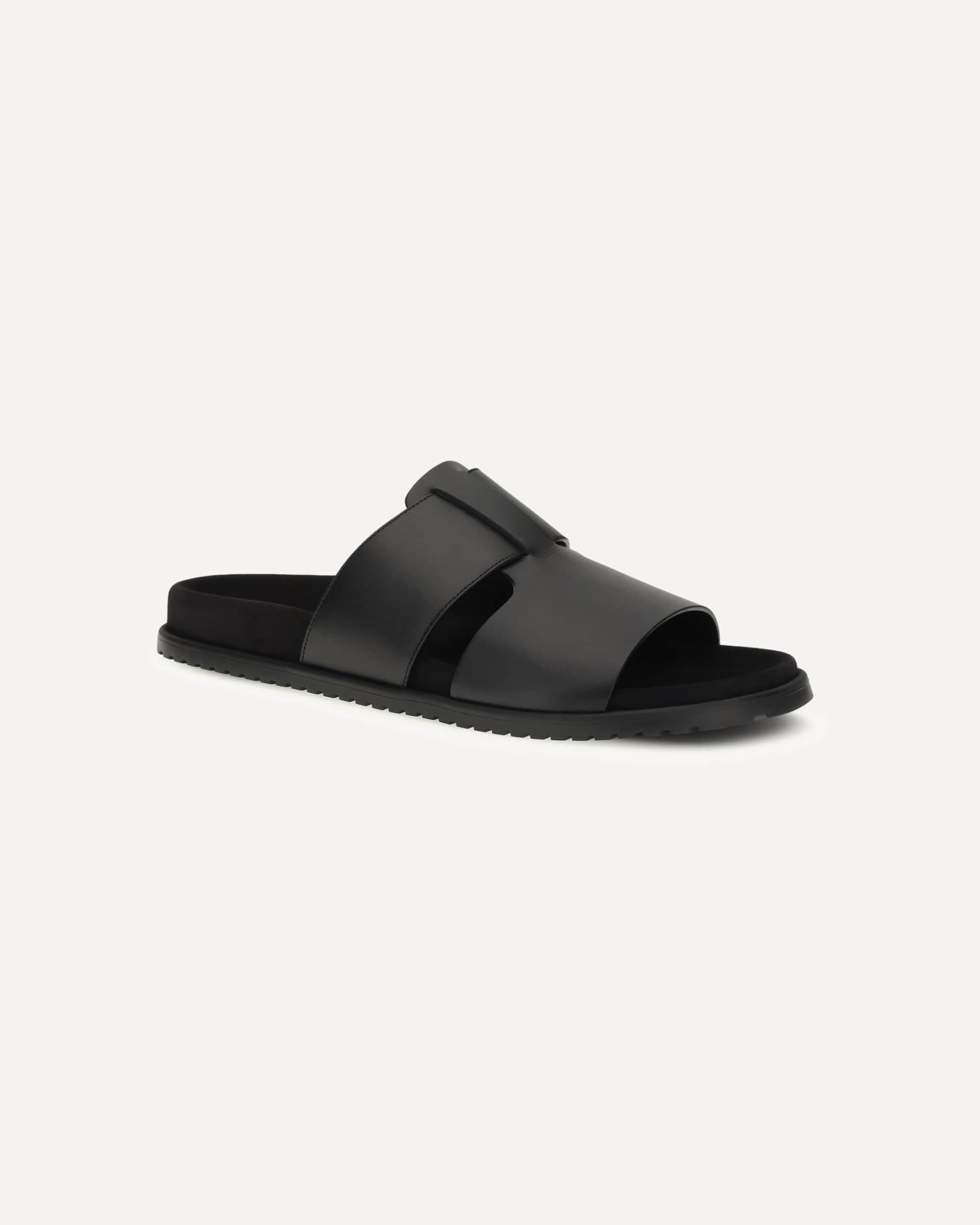 Dolce & Gabbana Leather Sandals With Logo Insole - alternate view