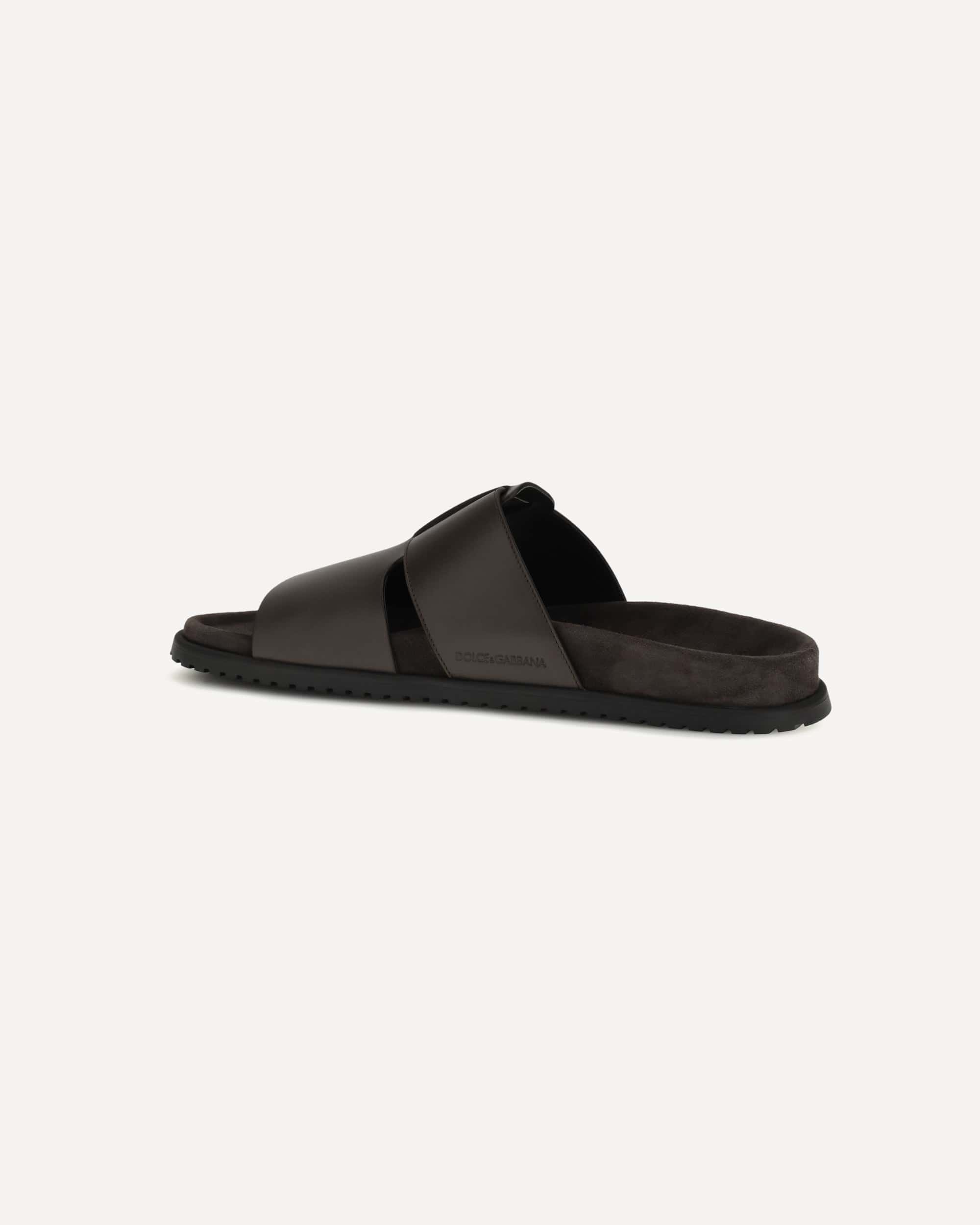 Dolce & Gabbana Leather Slide Sandals