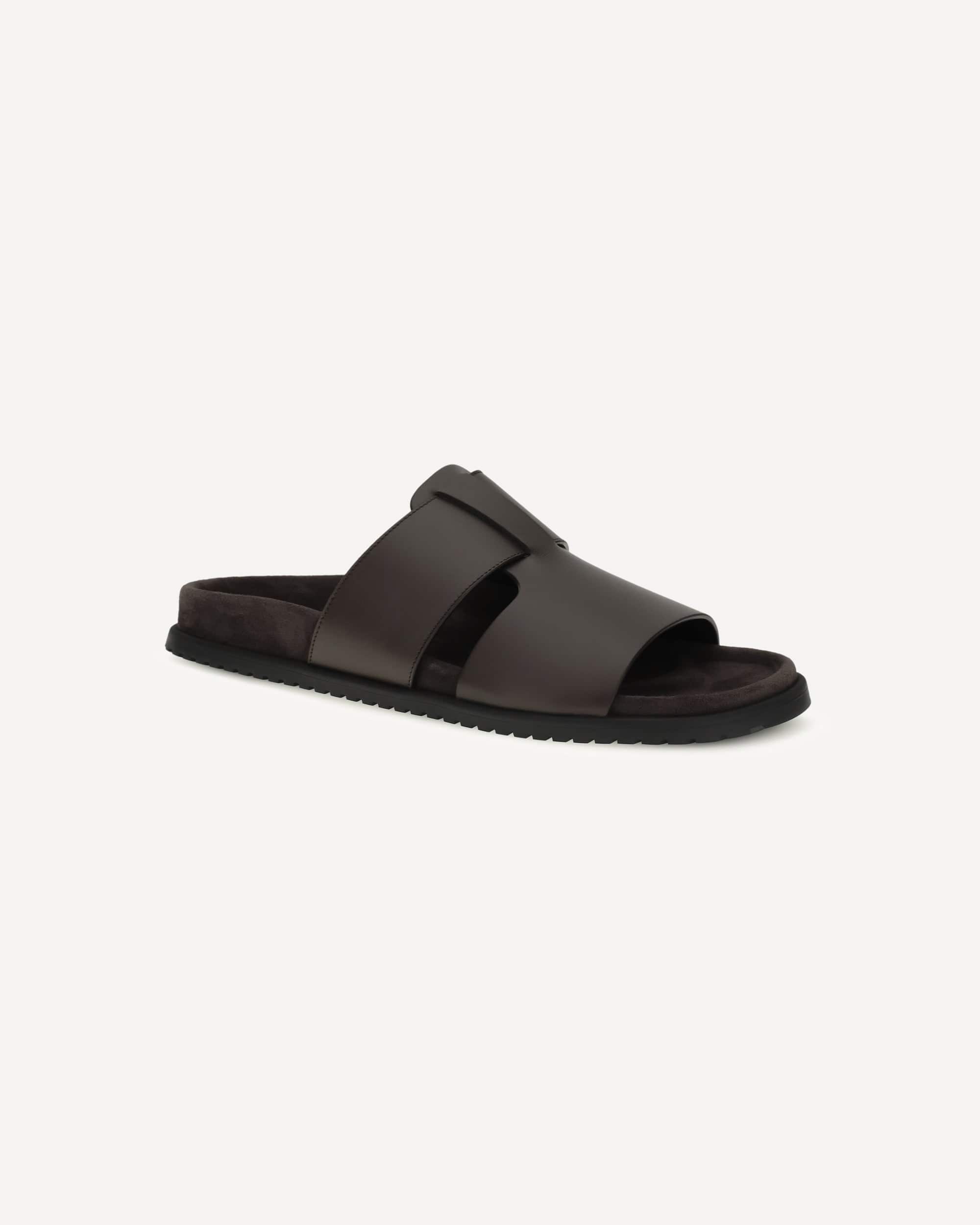 Dolce & Gabbana Leather Slide Sandals - alternate view