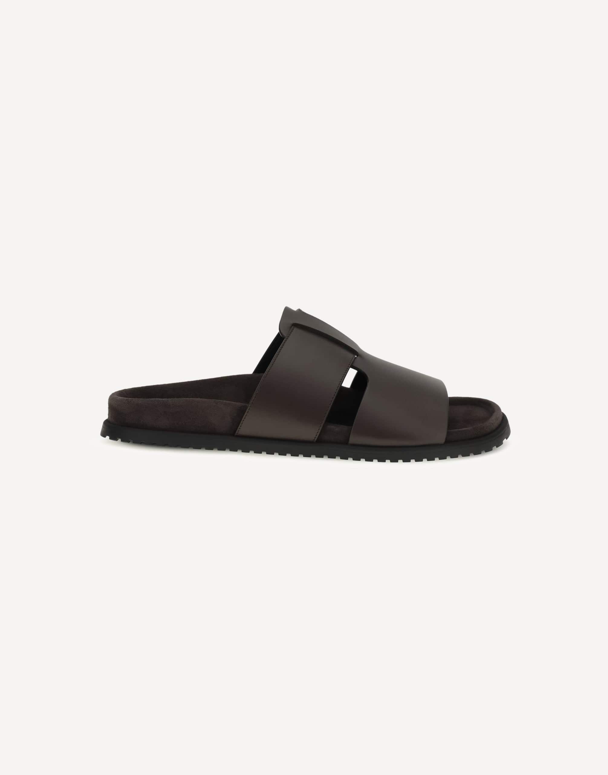 Dolce & Gabbana Leather Slide Sandals