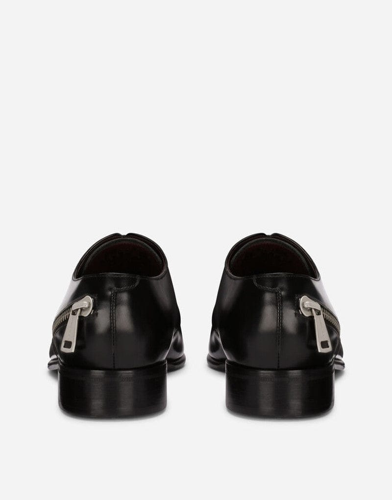 Dolce & Gabbana Leather Zip-Front Derby Shoes
