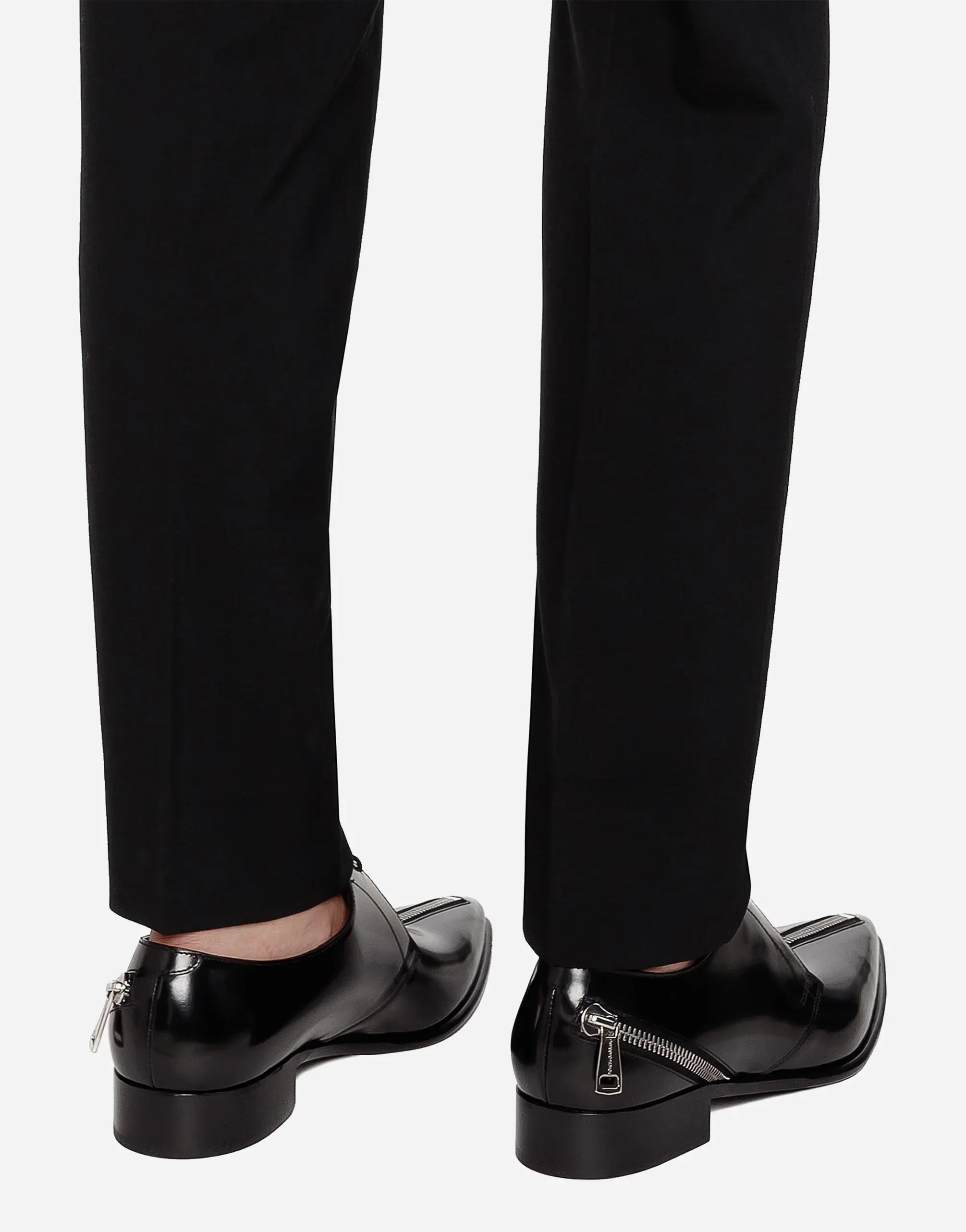 Dolce & Gabbana Leather Zip-Front Derby Shoes