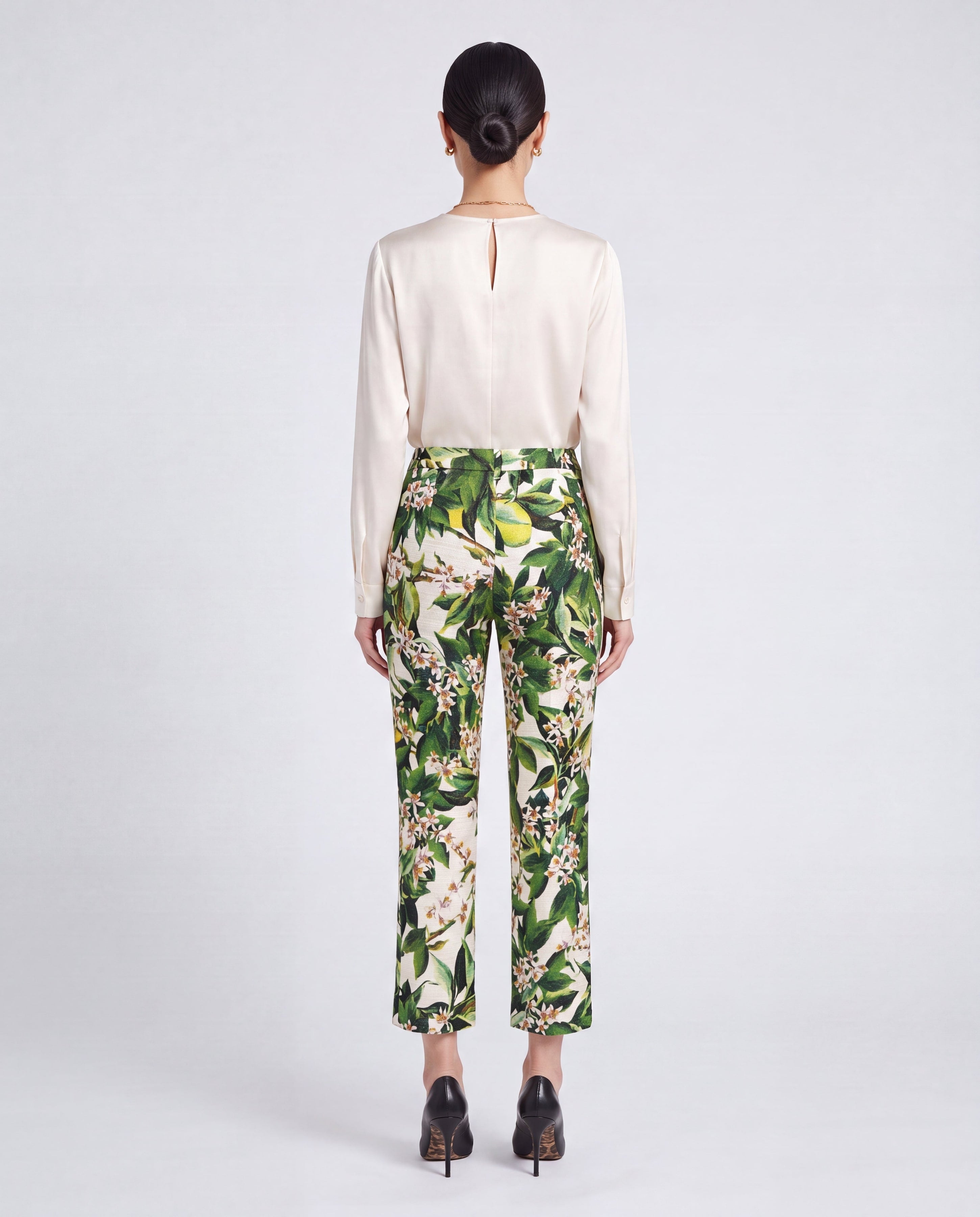Dolce & Gabbana Lemon Blossom Straight Leg Trousers