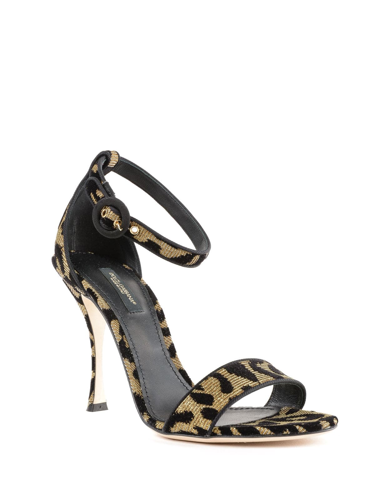 Dolce & Gabbana Leo Pattern Glitter Sandals