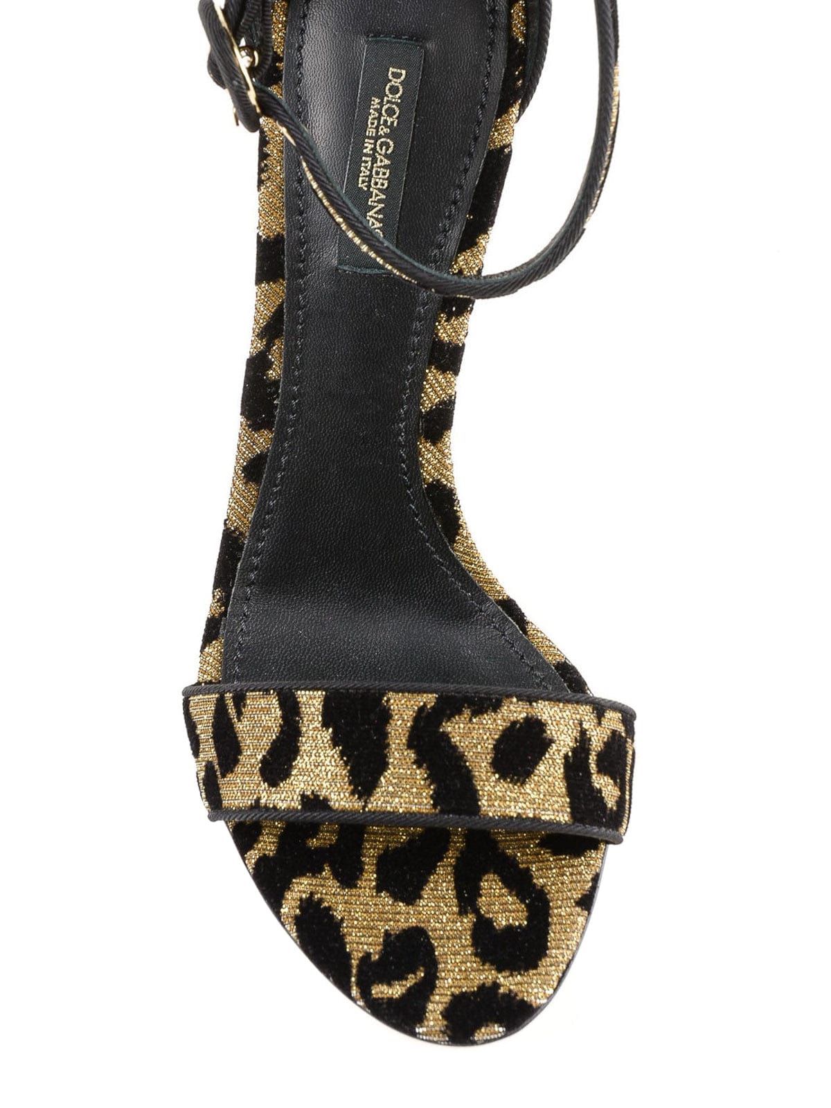 Dolce & Gabbana Leo Pattern Glitter Sandals