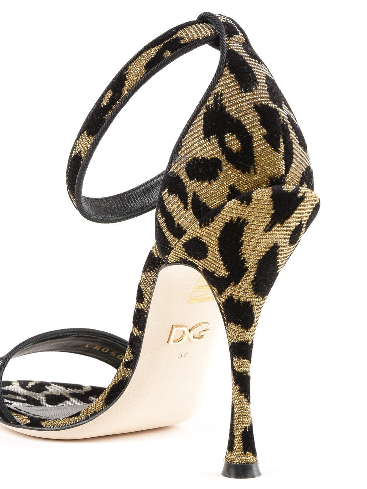 Dolce & Gabbana Leo Pattern Glitter Sandals