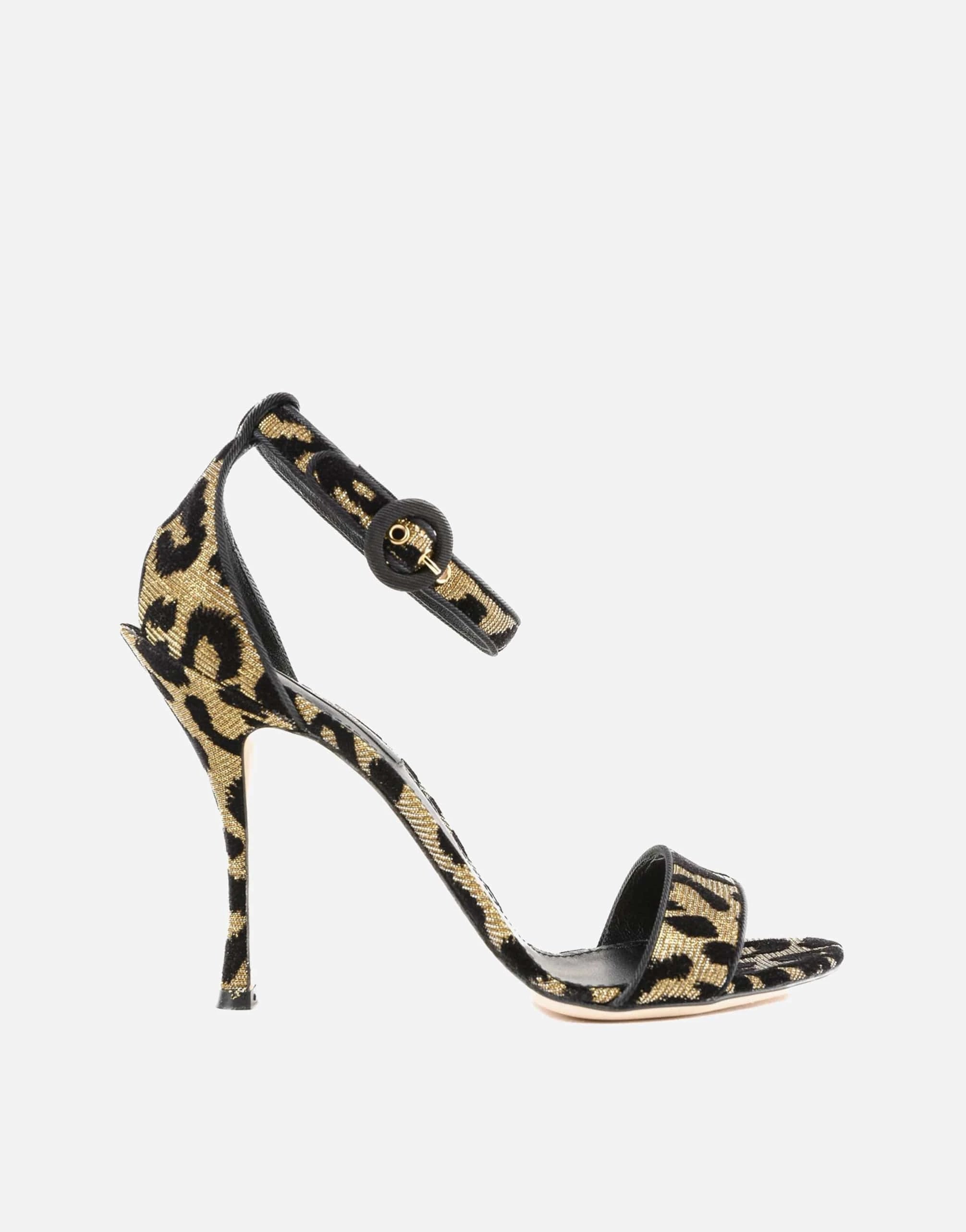 Dolce & Gabbana Leo Pattern Glitter Sandals