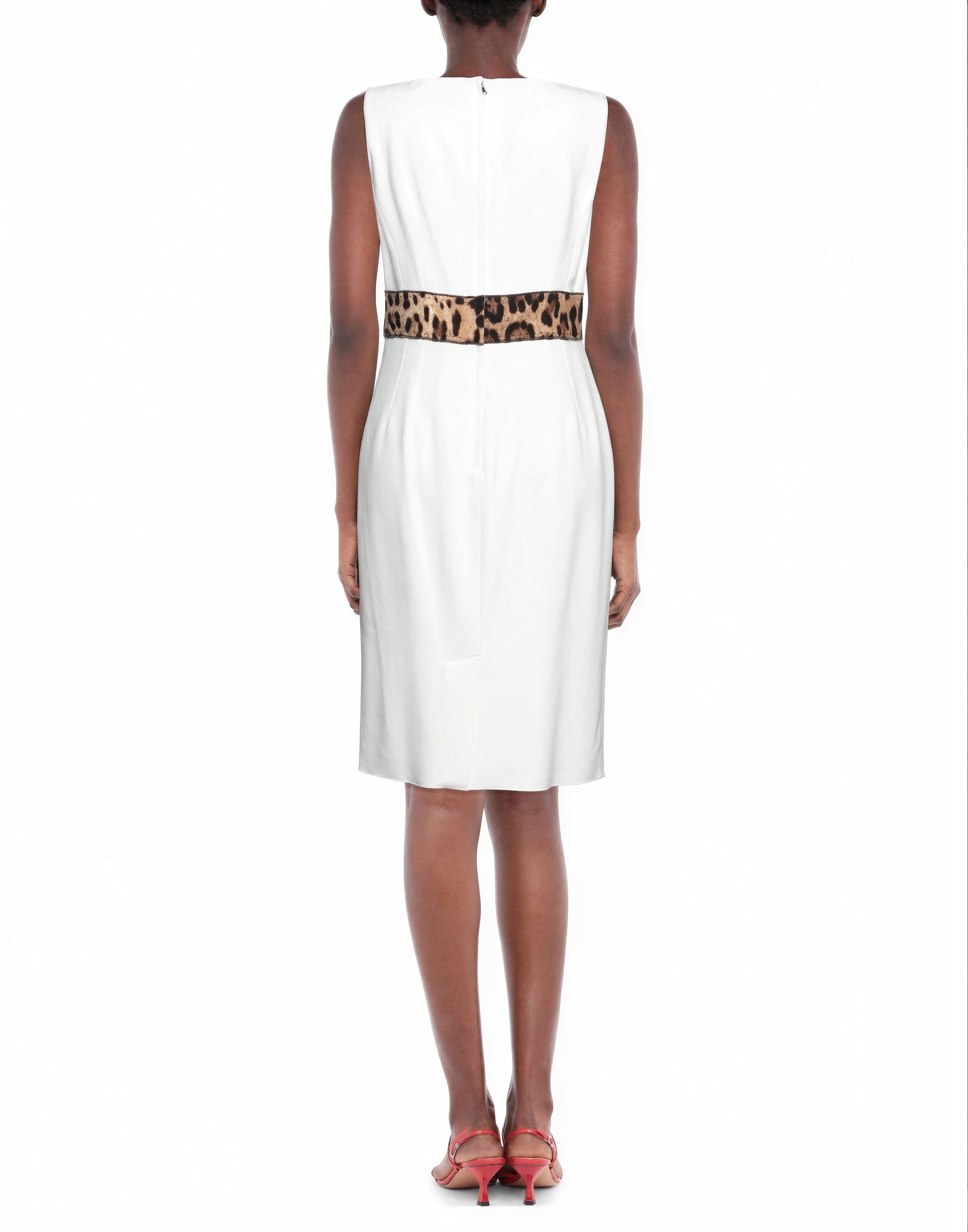 Dolce & Gabbana Leopard Belt Midi Dress