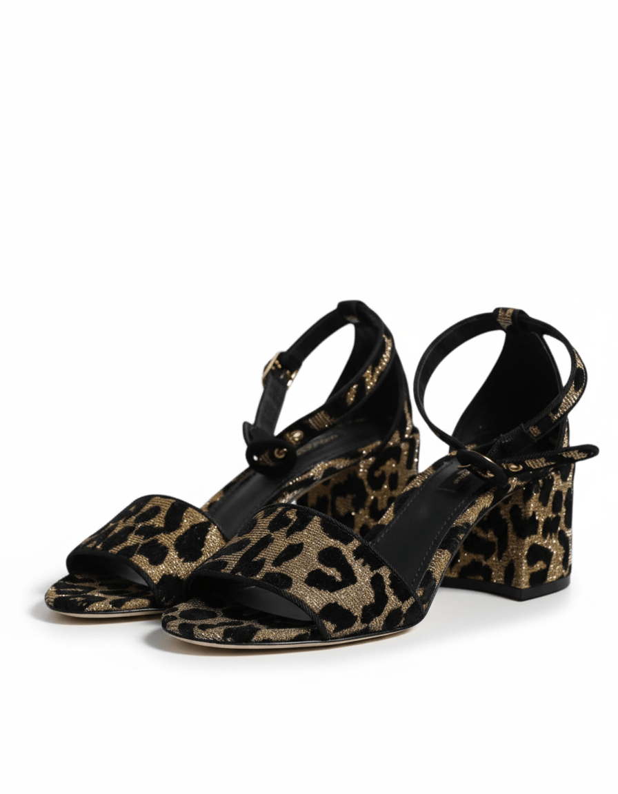 Dolce & Gabbana Leopard Fabric Sandals