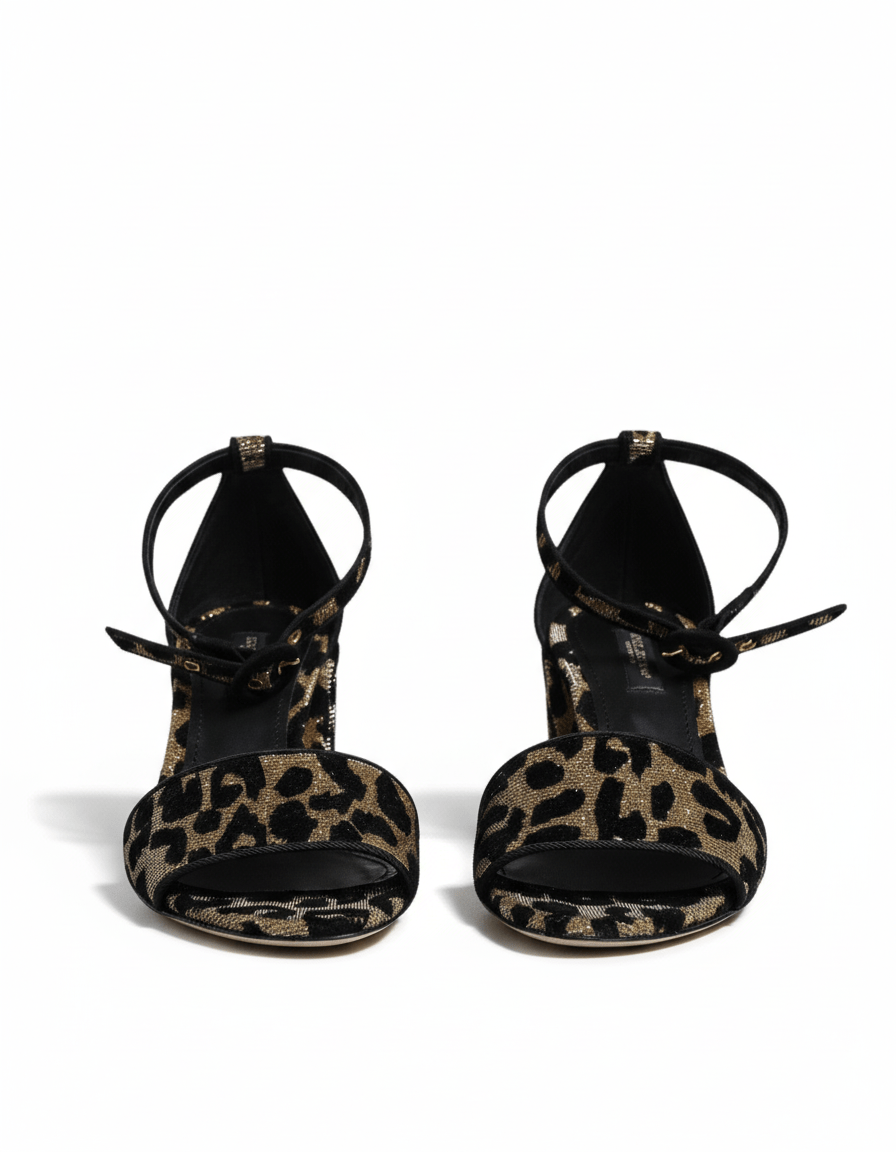 Dolce & Gabbana Leopard Fabric Sandals