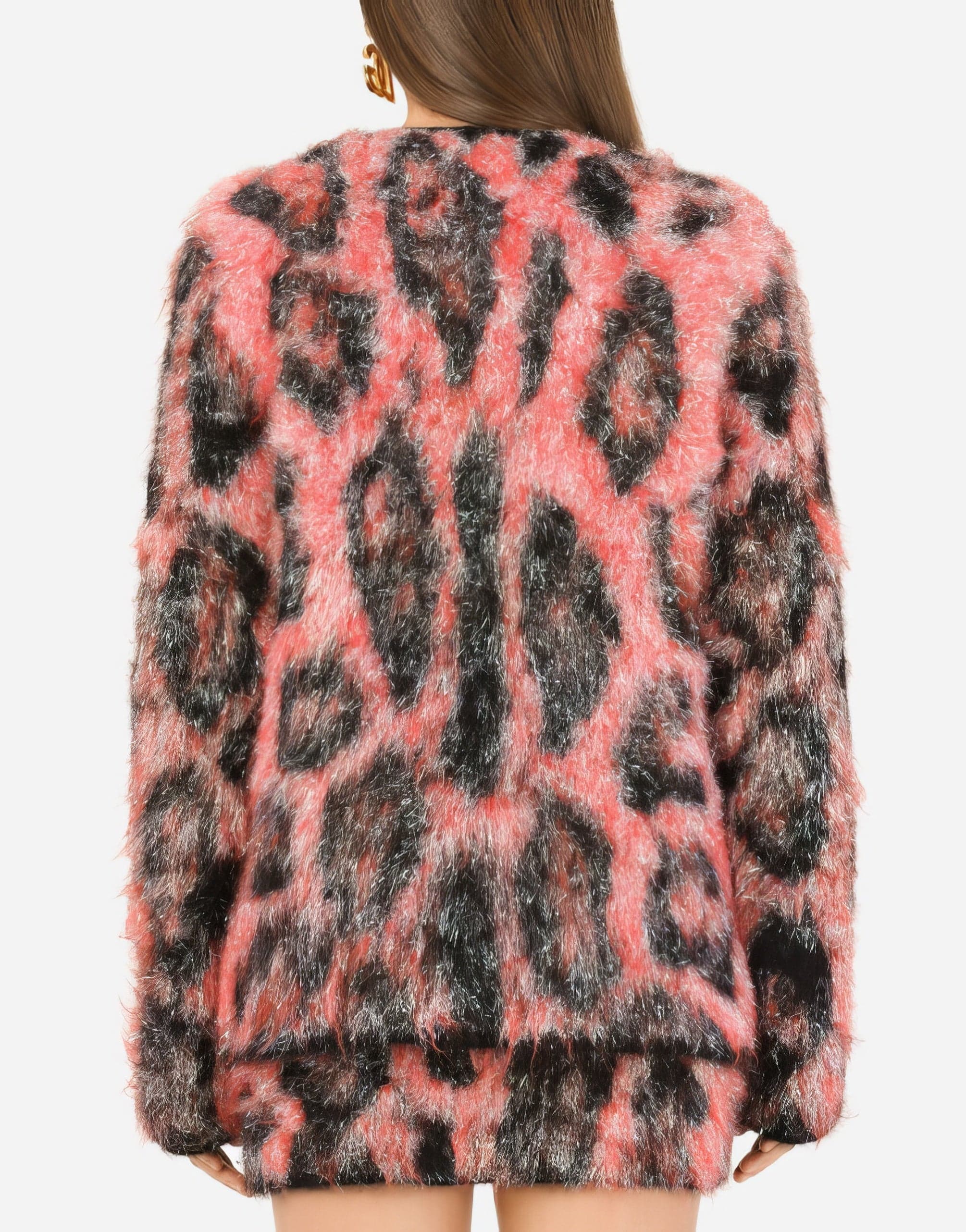 Dolce & Gabbana Leopard Jacquard Knit Jacket