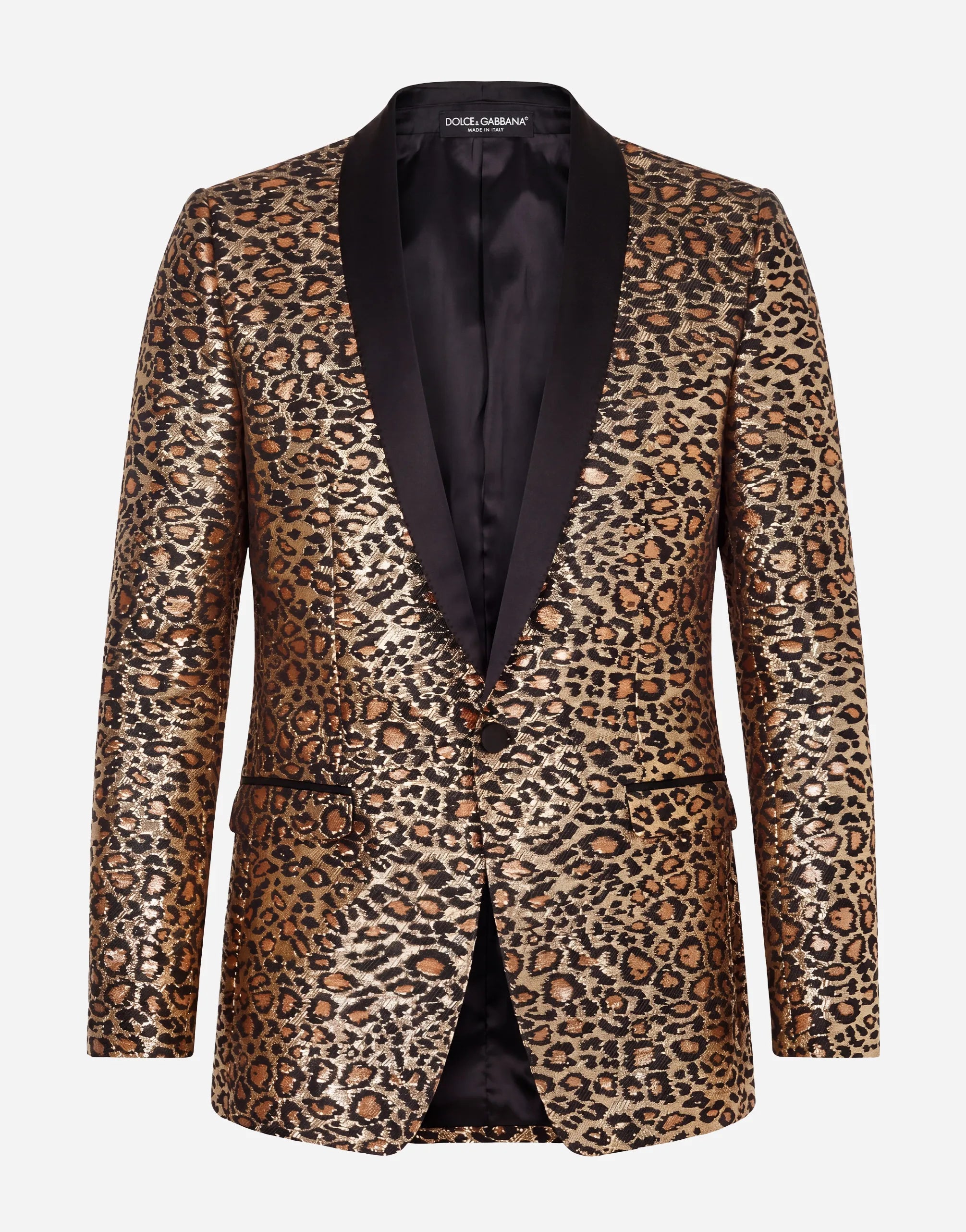 Dolce & Gabbana Dolce & Gabbana Leopard Jacquard Tuxedo Blazer