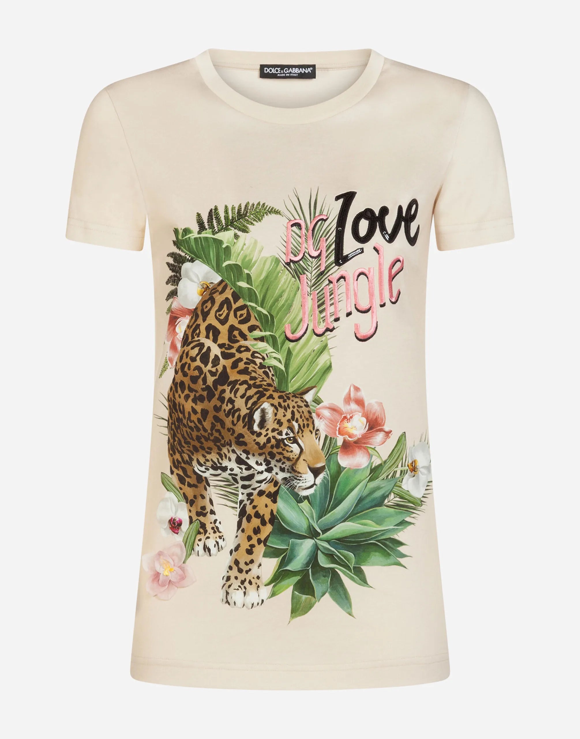 Dolce & Gabbana Dolce & Gabbana Leopard Jungle-Print T-Shirt