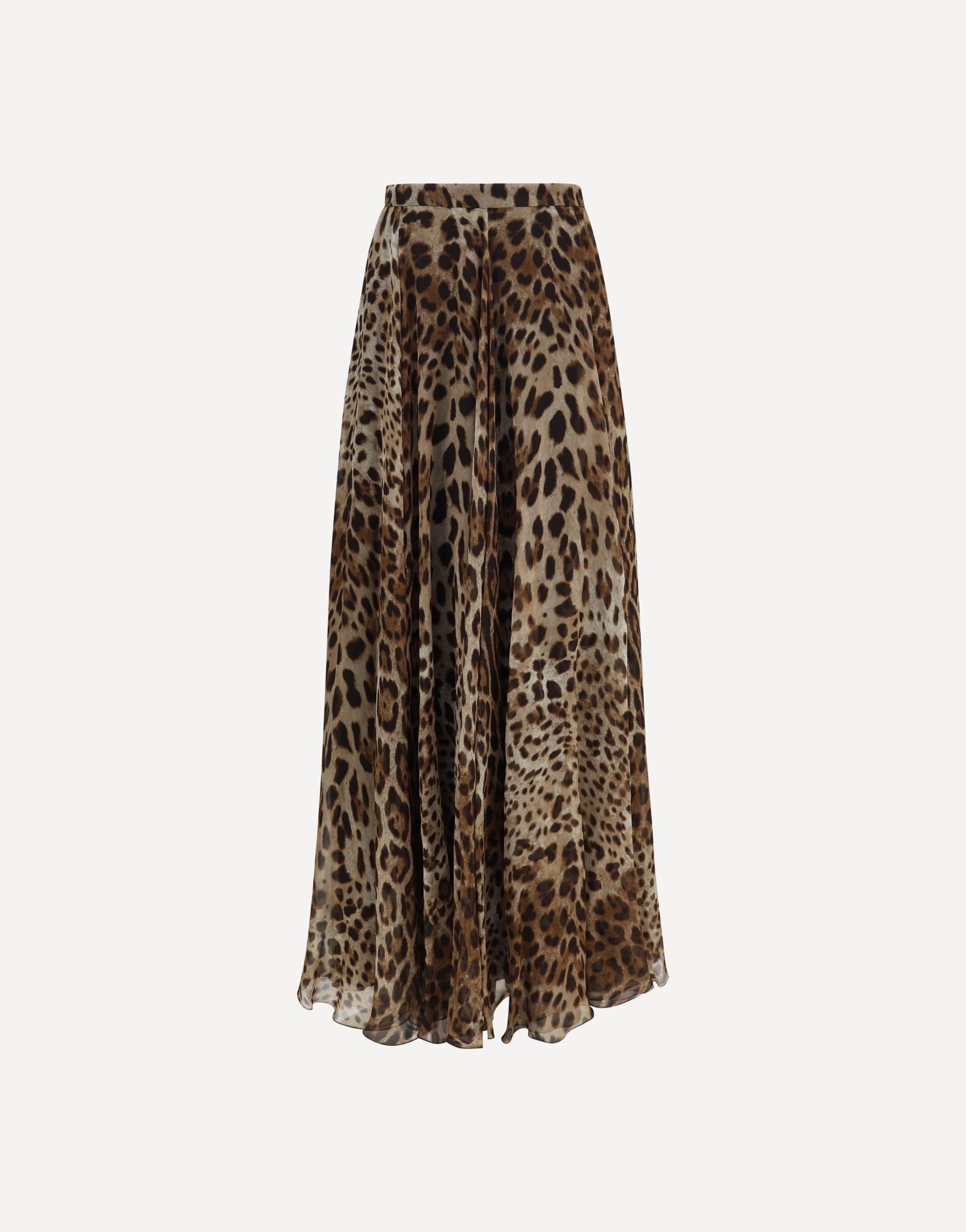 Dolce & Gabbana Leopard-Print Chiffon Skirt