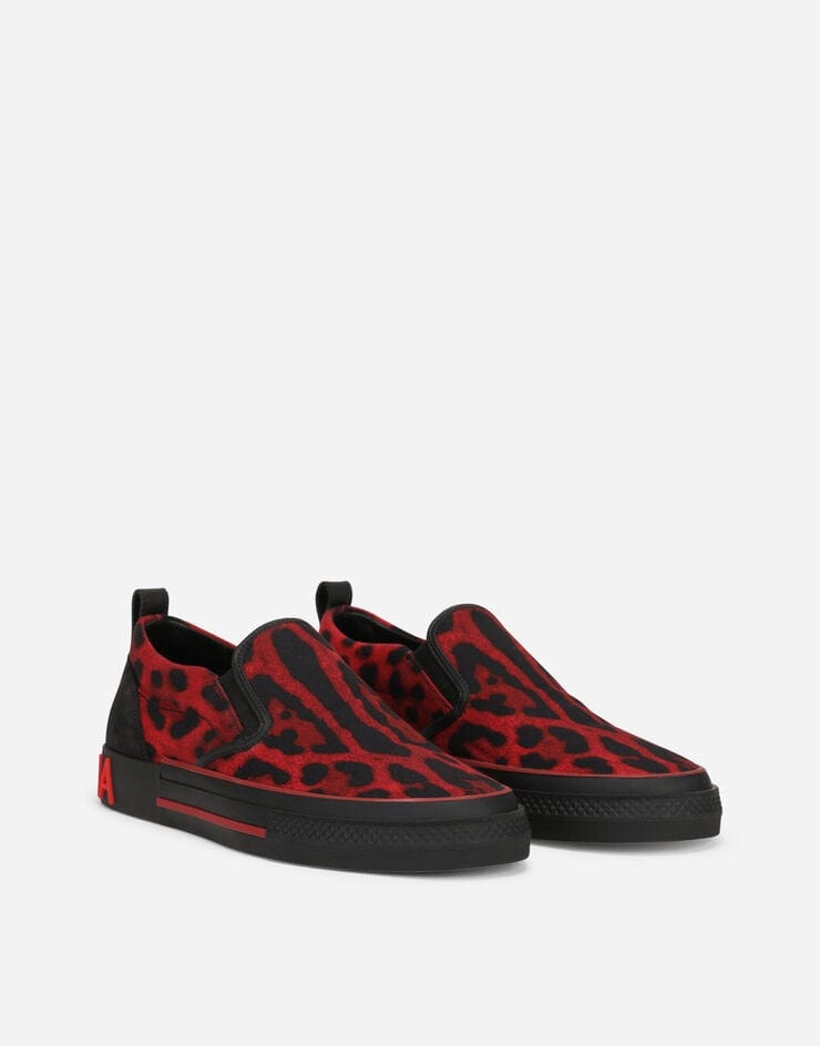 Dolce & Gabbana Leopard-Print Custom 2.Zero Slip-On Sneakers