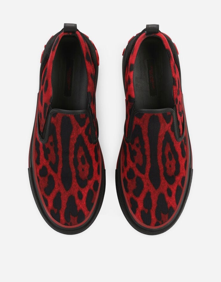 Dolce & Gabbana Leopard-Print Custom 2.Zero Slip-On Sneakers
