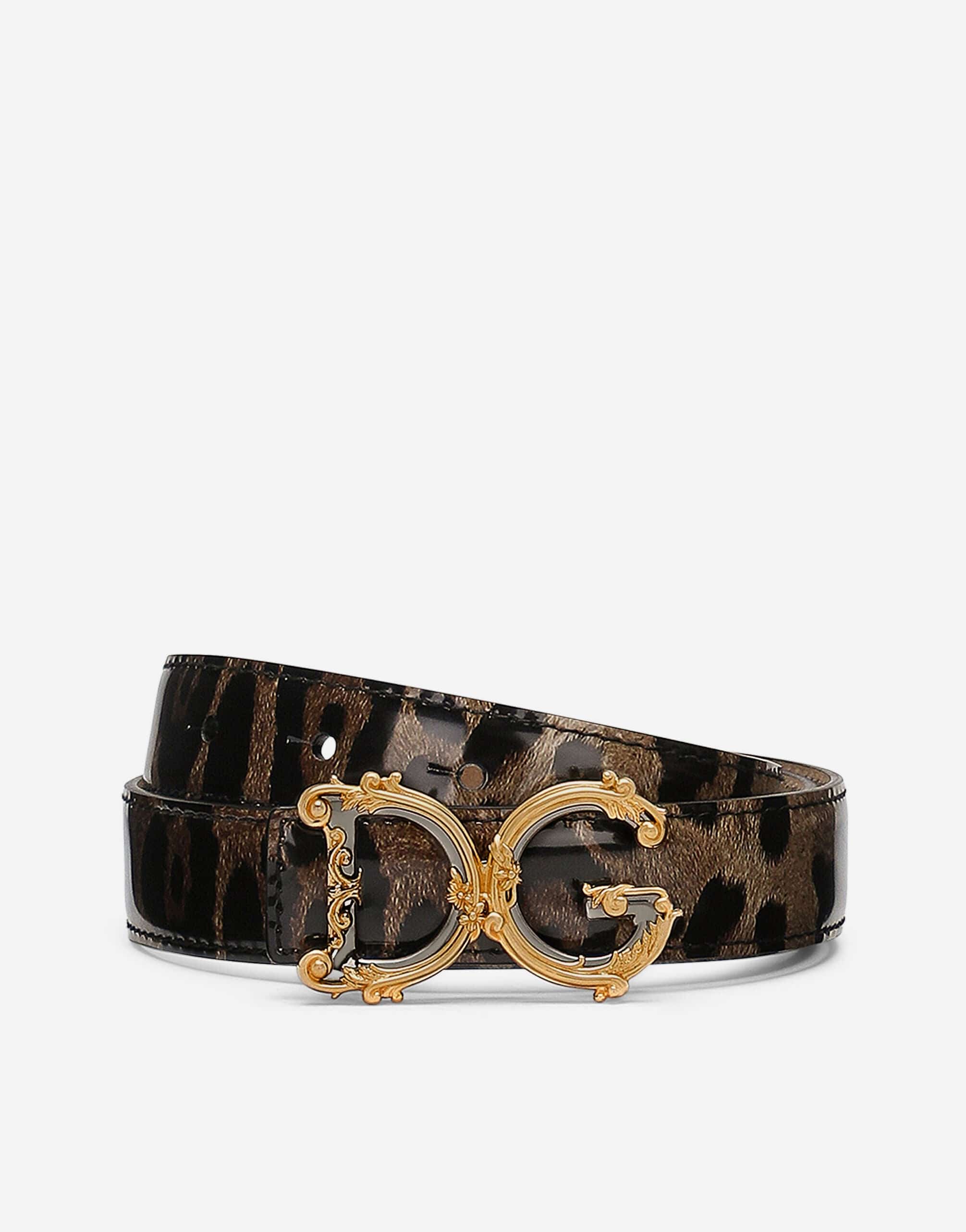 Dolce & Gabbana Leopard-Print DG Girls Belt