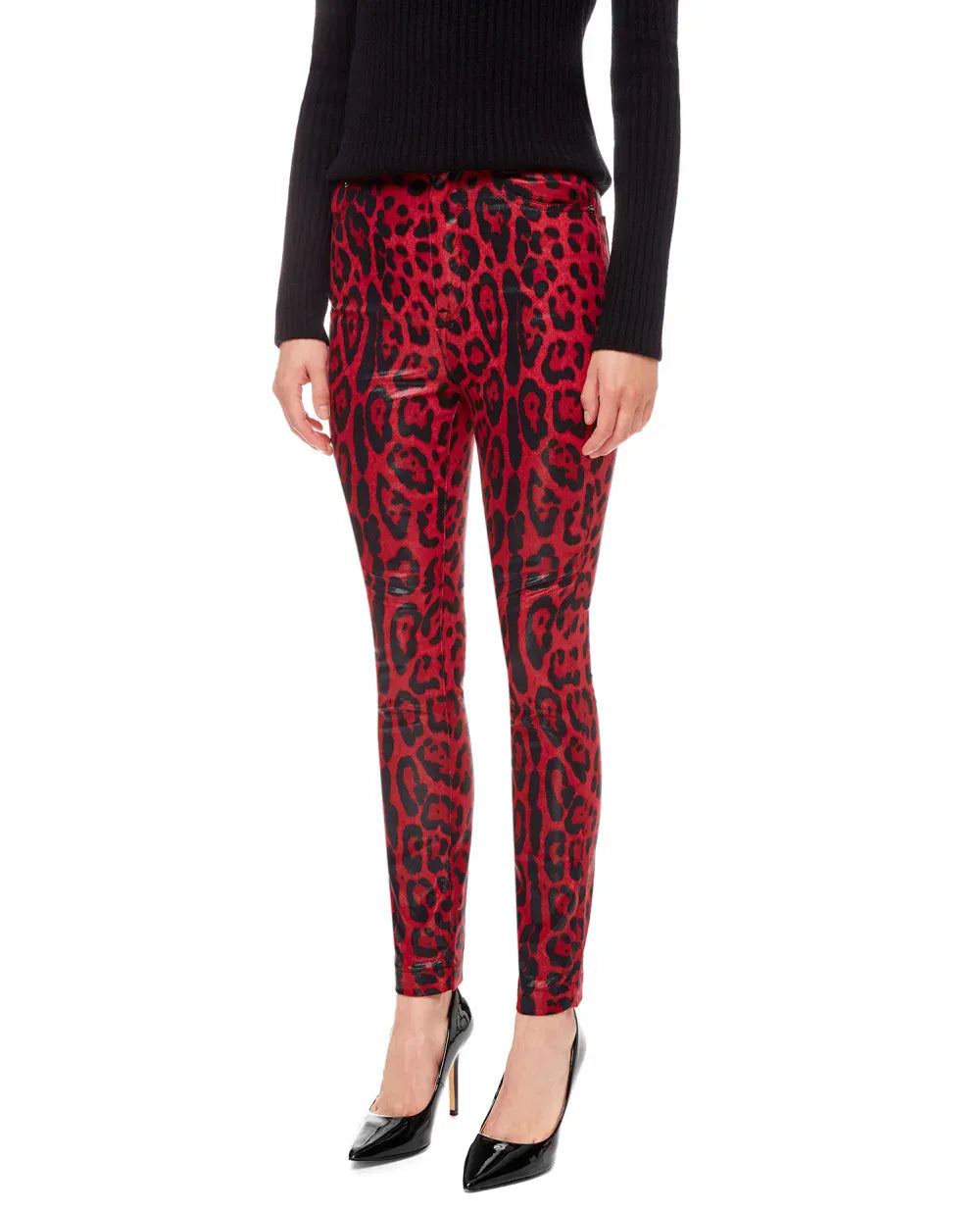 Dolce & Gabbana Leopard-Print Drill Jeans - alternate view