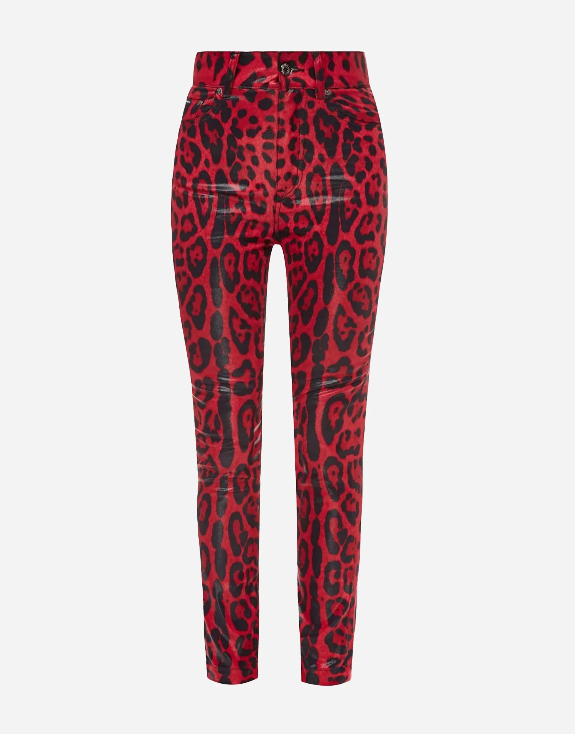 Dolce & Gabbana Dolce & Gabbana Leopard-Print Drill Jeans