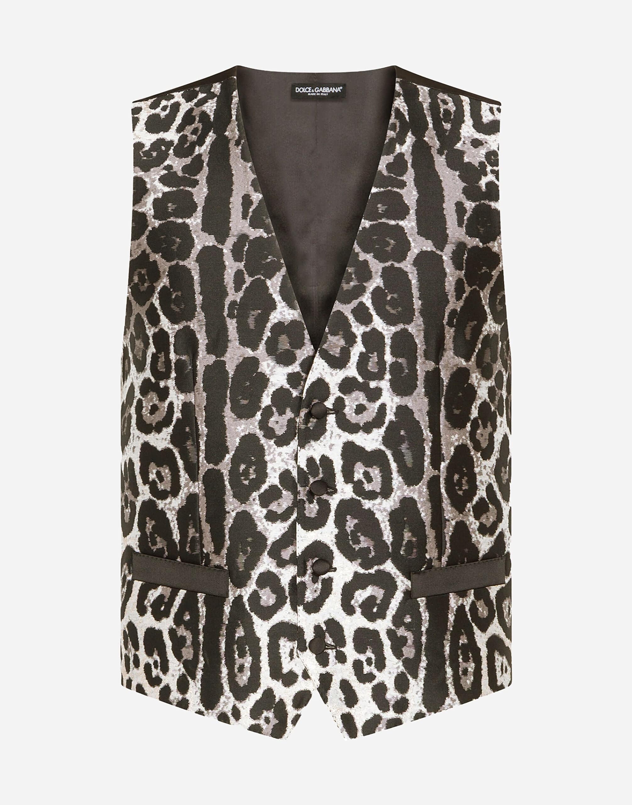 Dolce & Gabbana Leopard-Print Jacquard Vest