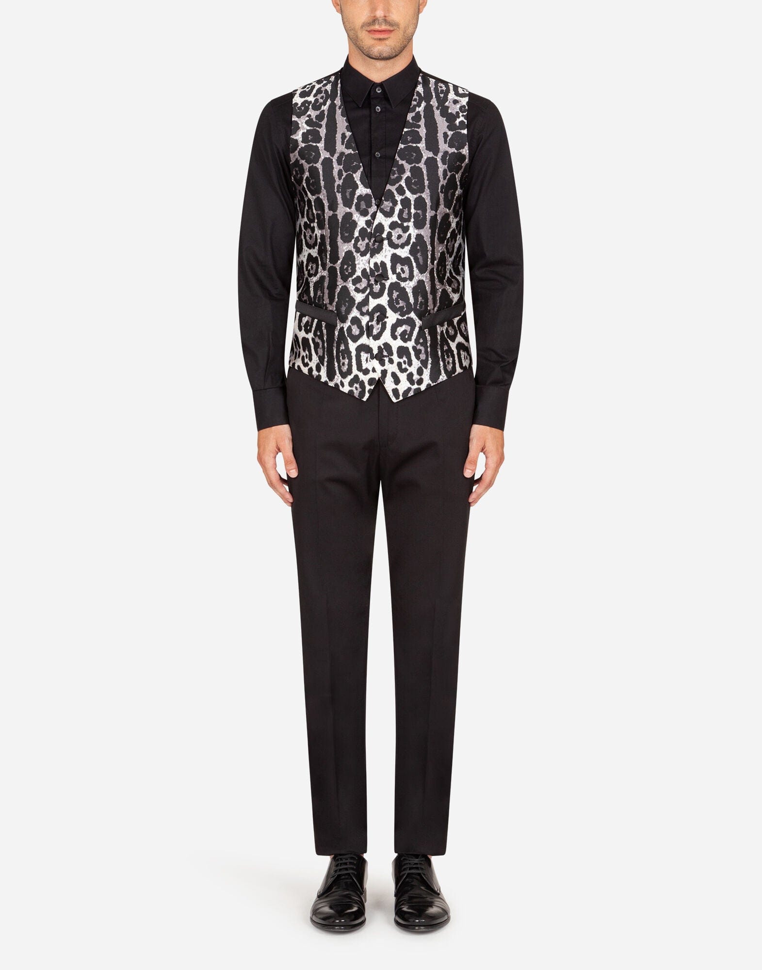 Dolce & Gabbana Leopard-Print Jacquard Vest