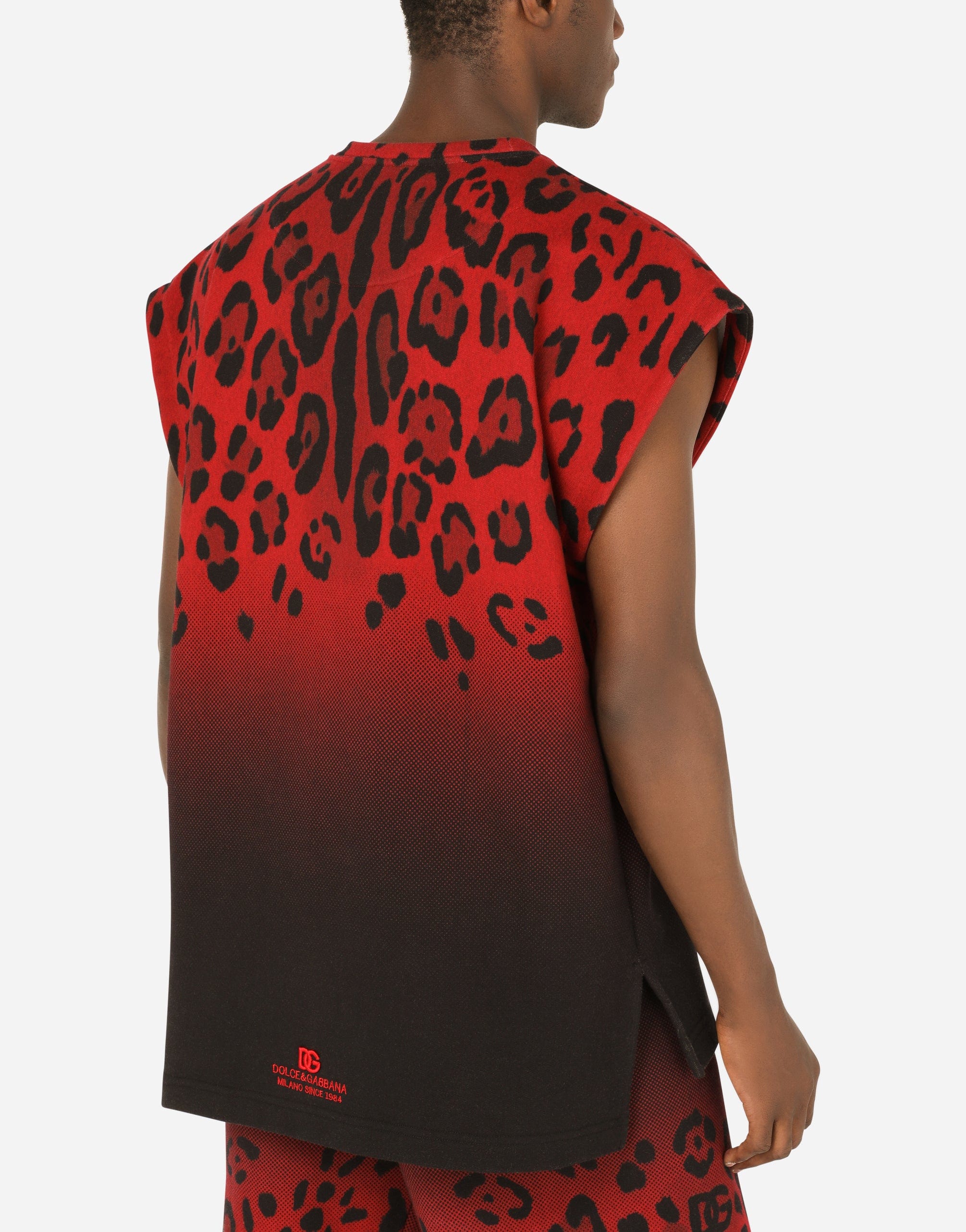Dolce & Gabbana Leopard-Print Jersey Tank Top