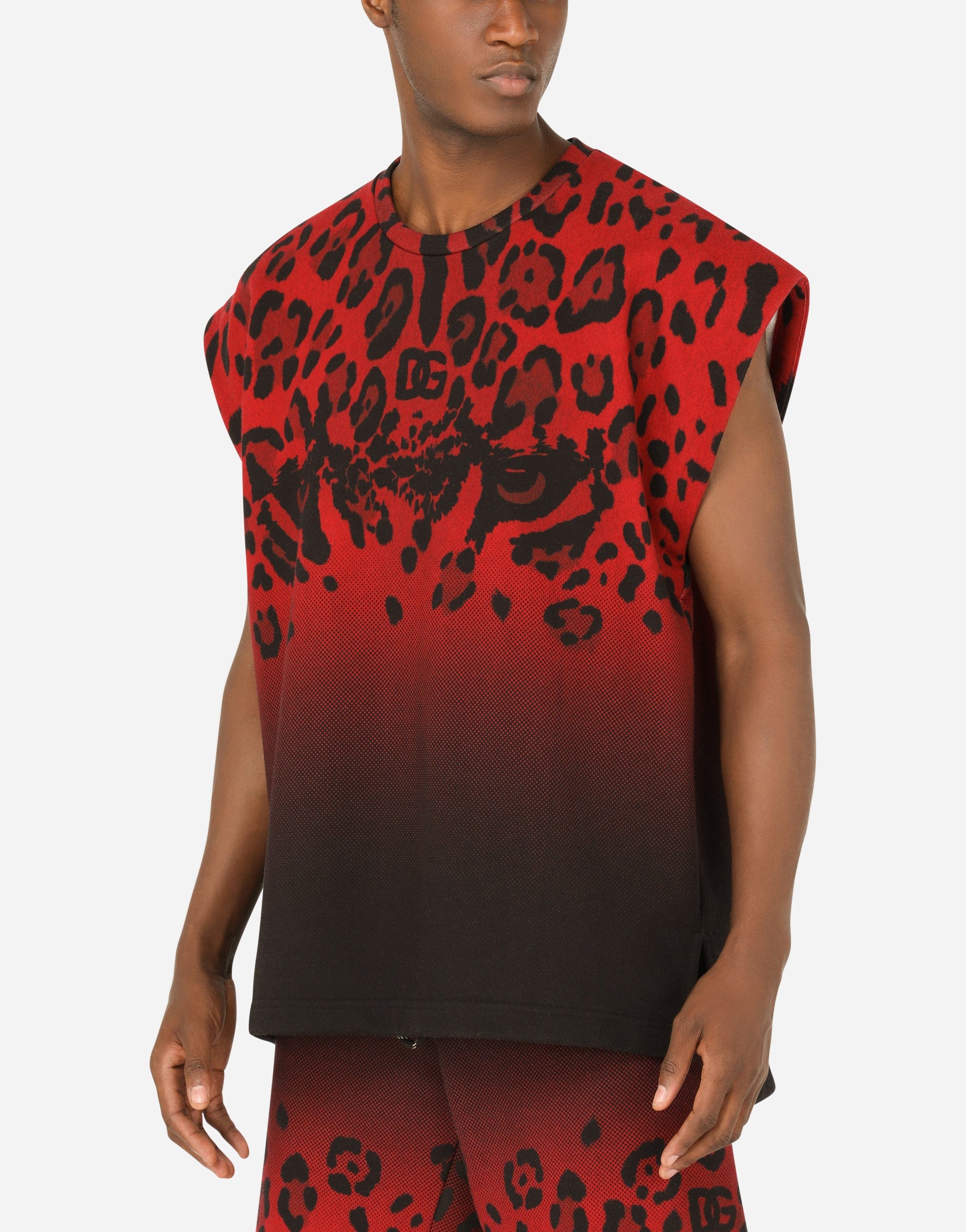 Dolce & Gabbana Leopard-Print Jersey Tank Top
