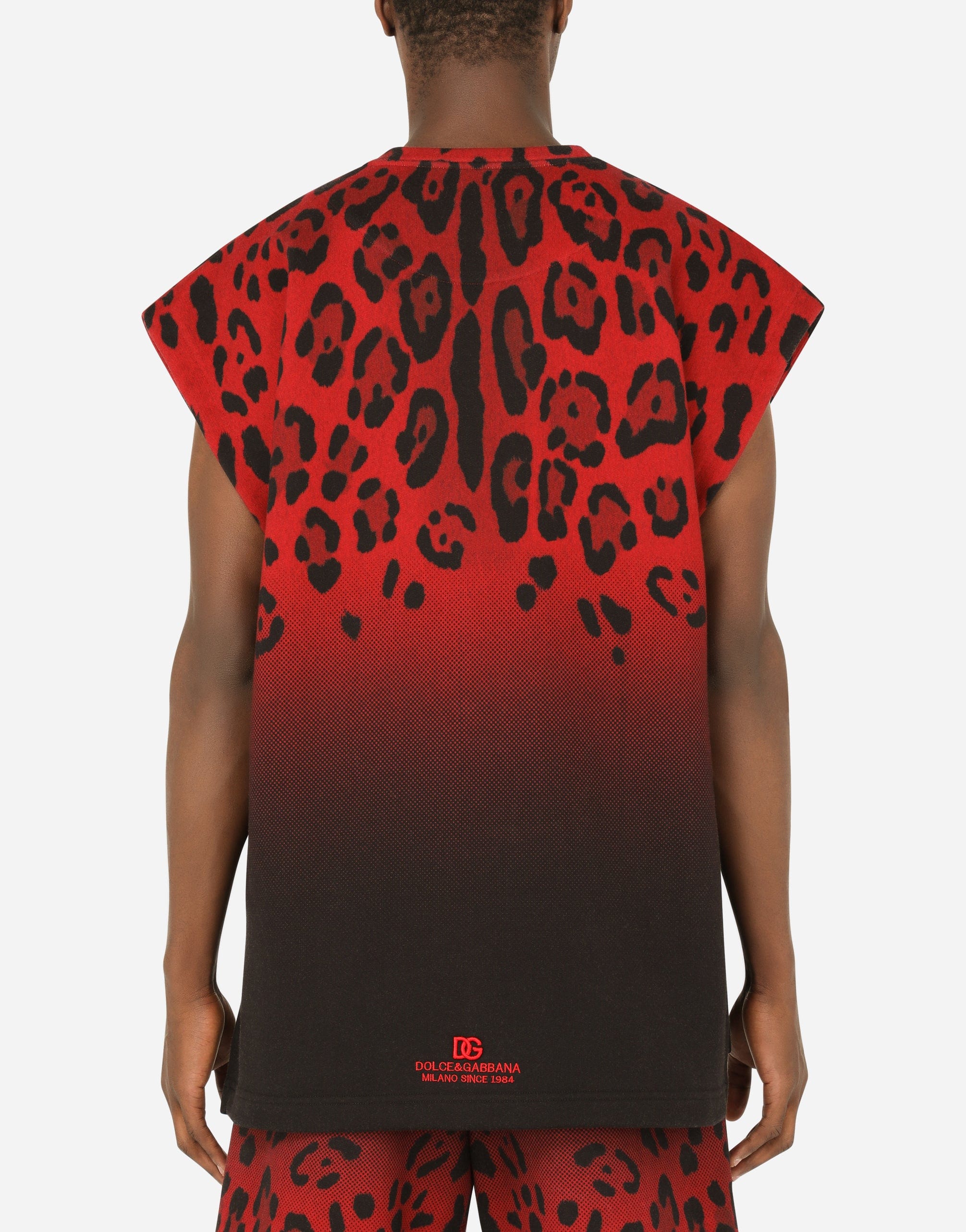 Dolce & Gabbana Leopard-Print Jersey Tank Top