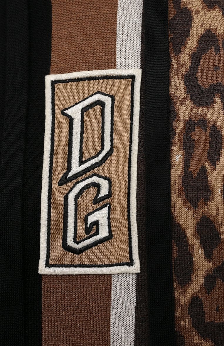 Dolce & Gabbana Leopard Print Jersey Wool Hoodie