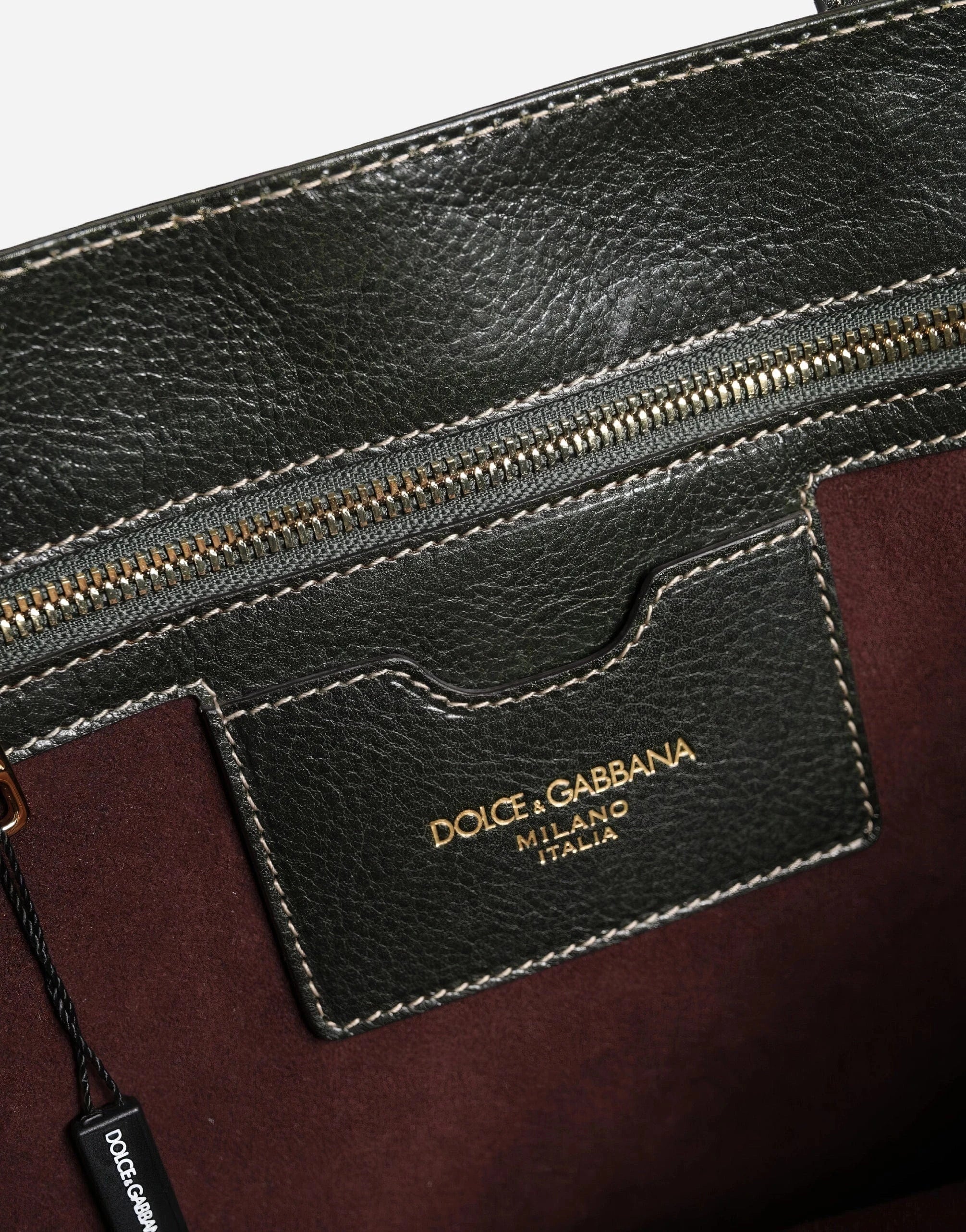 Dolce & Gabbana Leopard-Print Leather Tote Bag