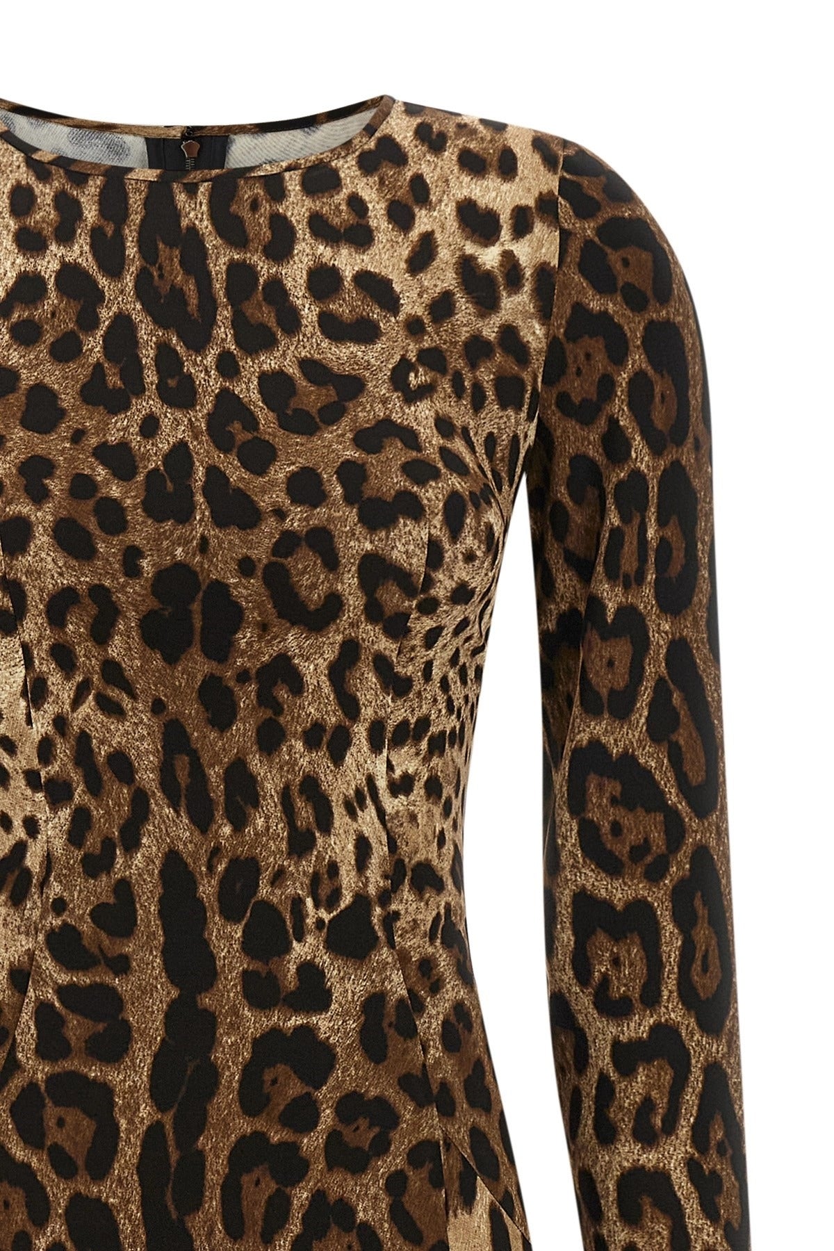 فستان ميدي بنقشة الفهد من Dolce & Gabbana