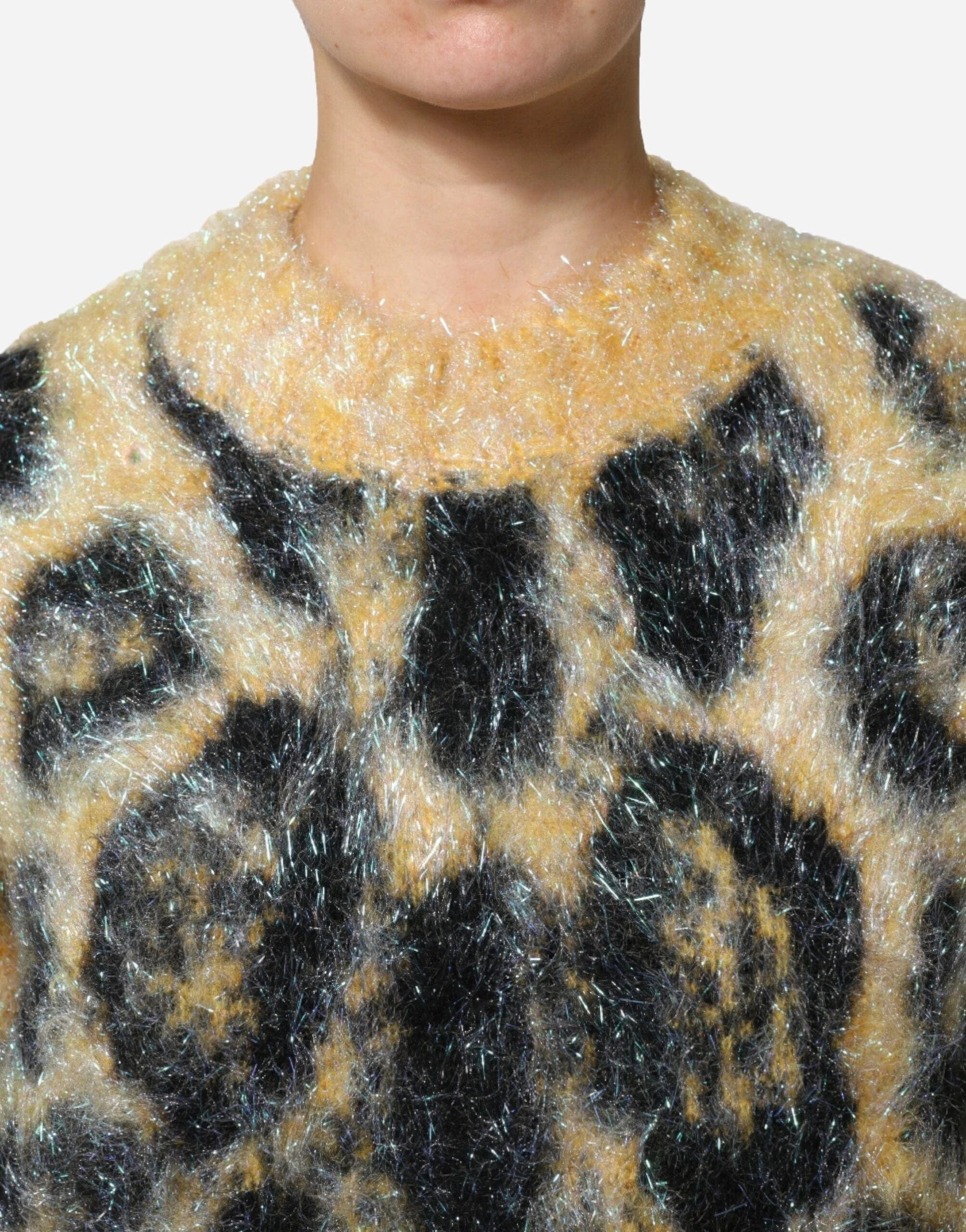 Dolce & Gabbana Leopard-Print Mohair Sweater