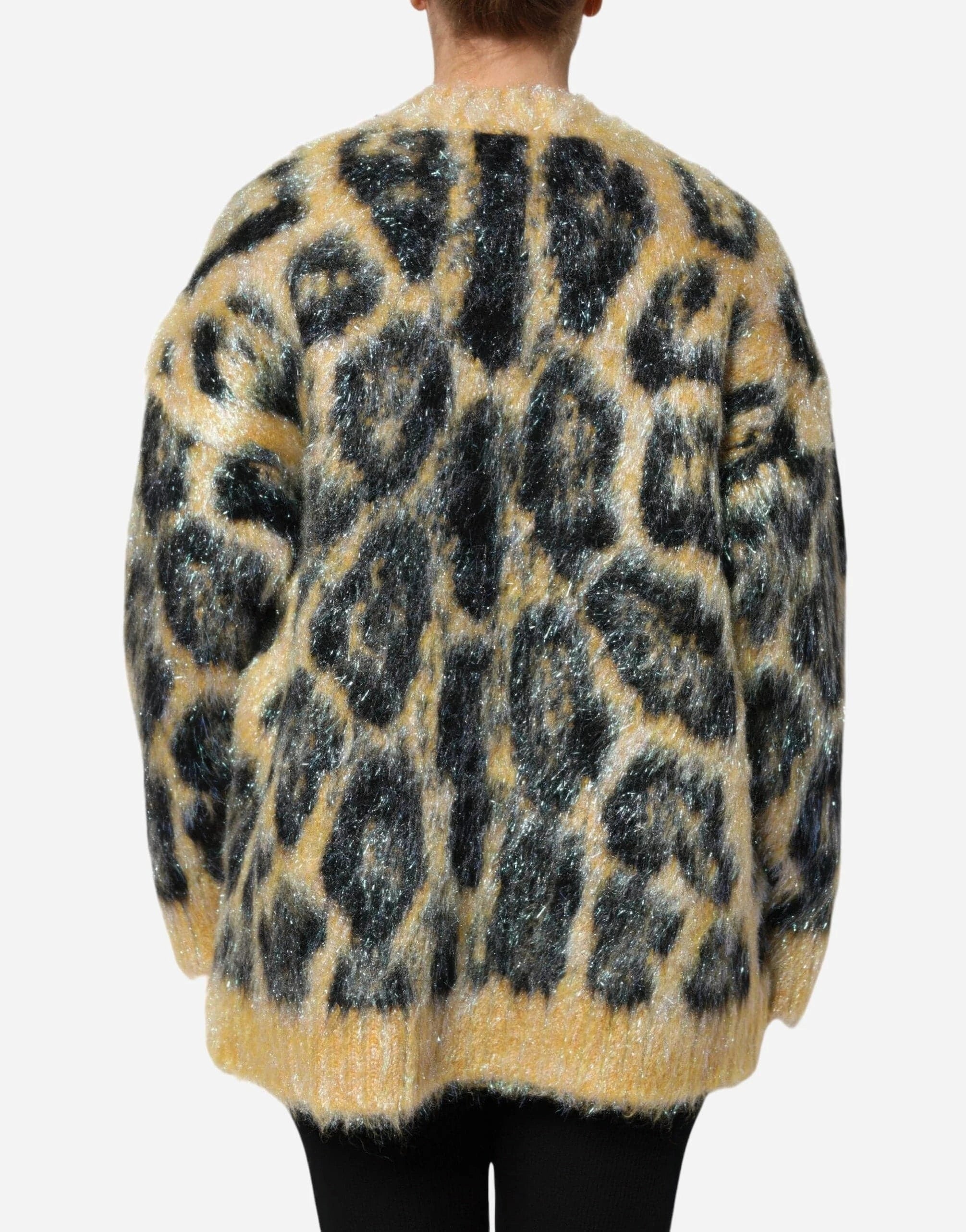 Dolce & Gabbana Leopard-Print Mohair Sweater