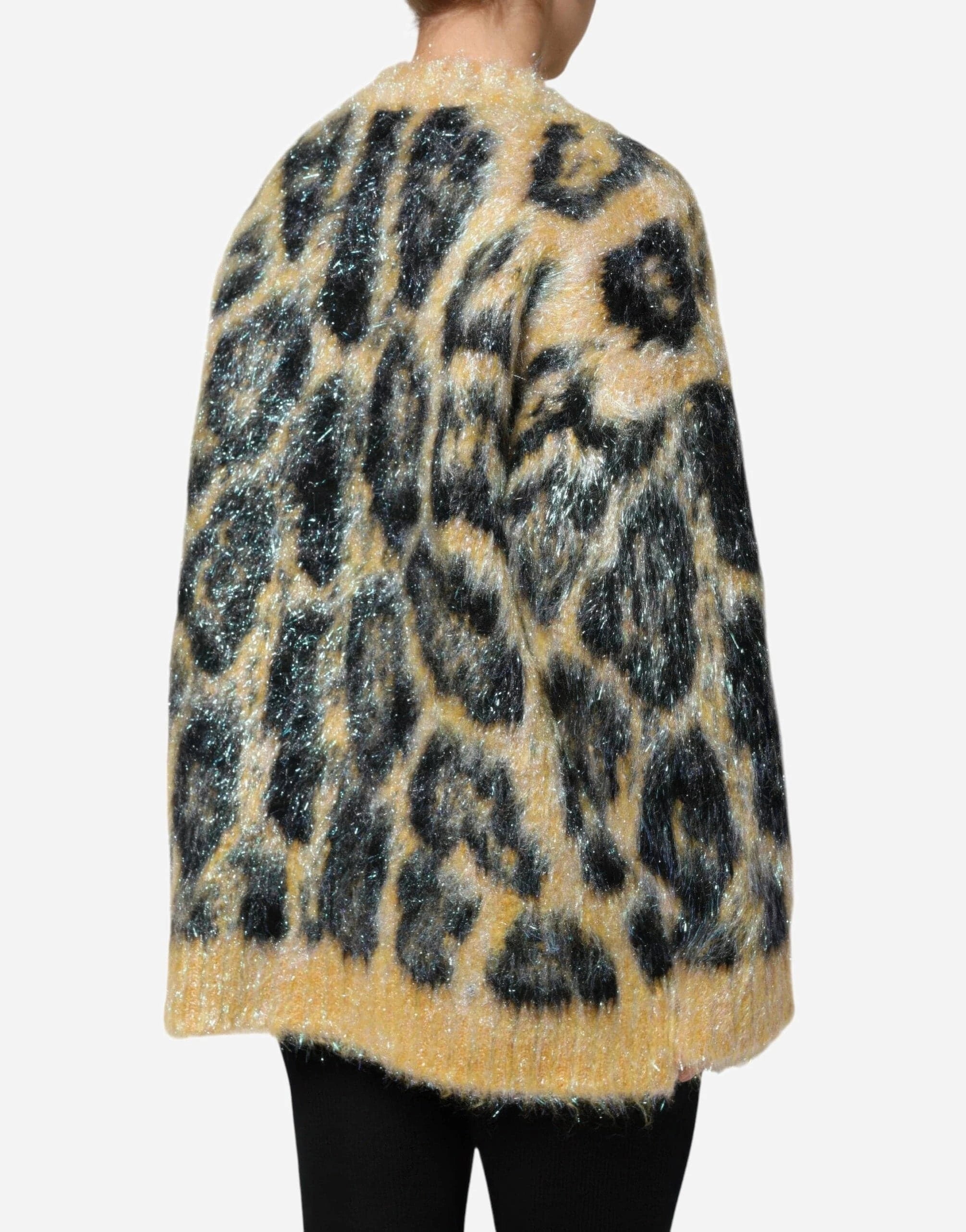 Dolce & Gabbana Leopard-Print Mohair Sweater