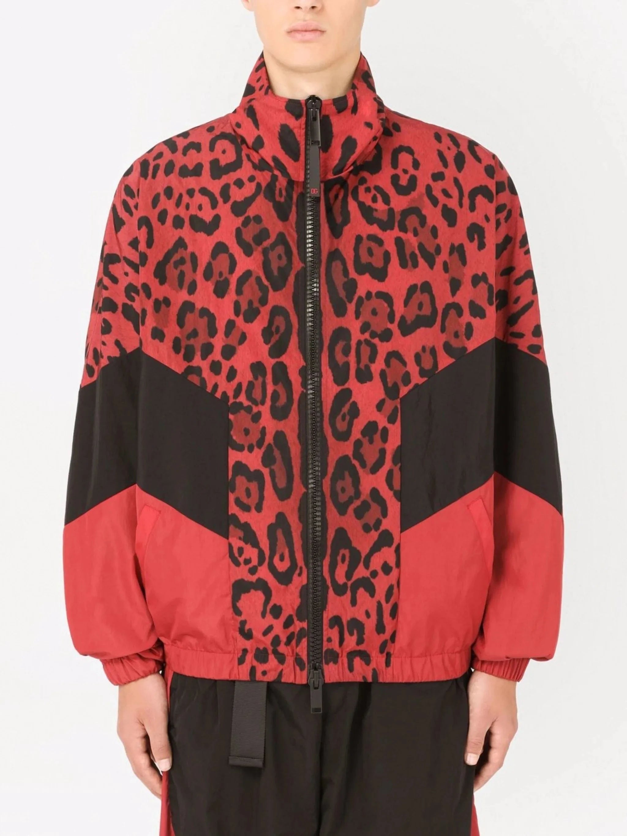 Dolce & Gabbana Leopard-Print Panelled Jacket