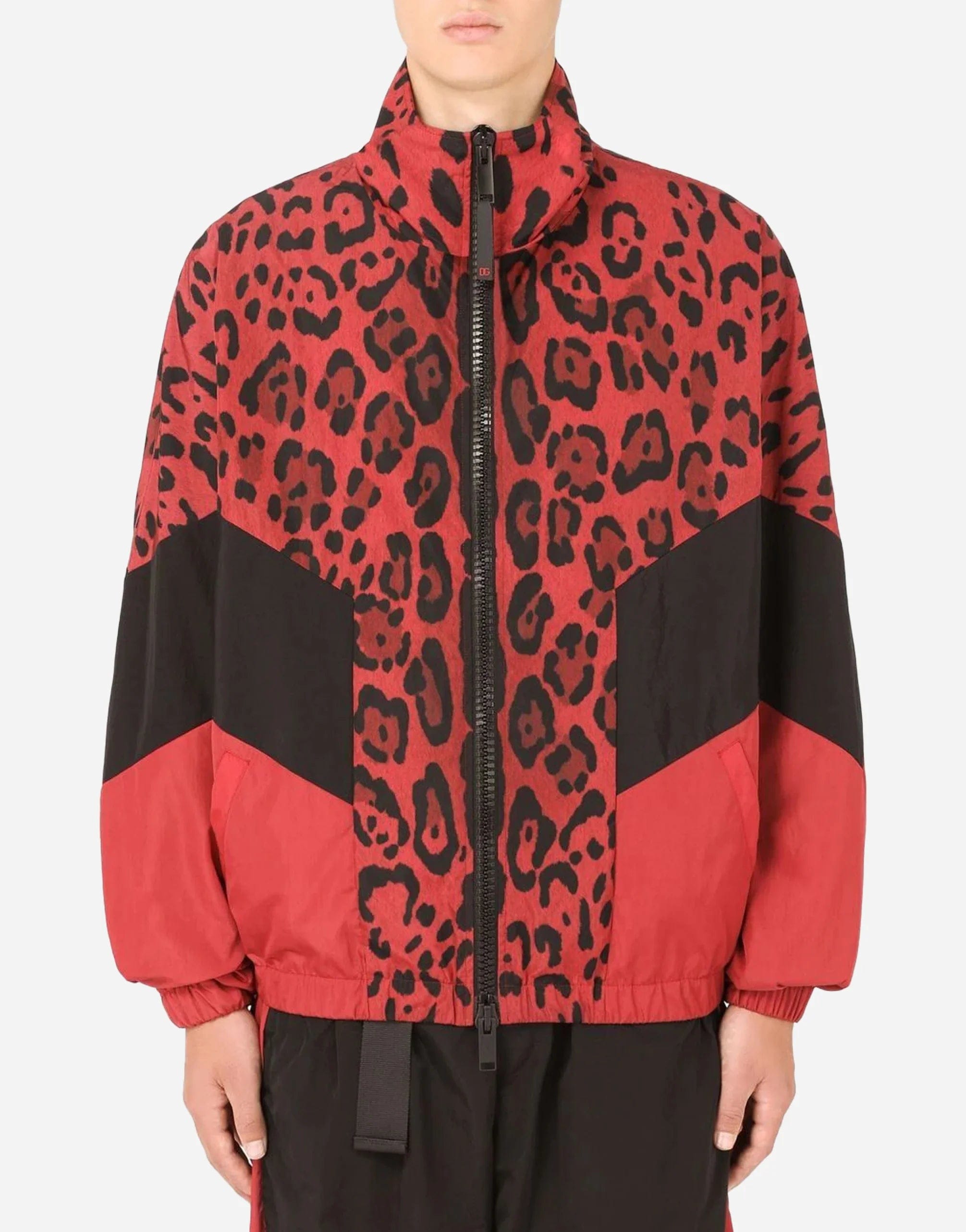 Dolce & Gabbana Leopard-Print Panelled Zip Jacket