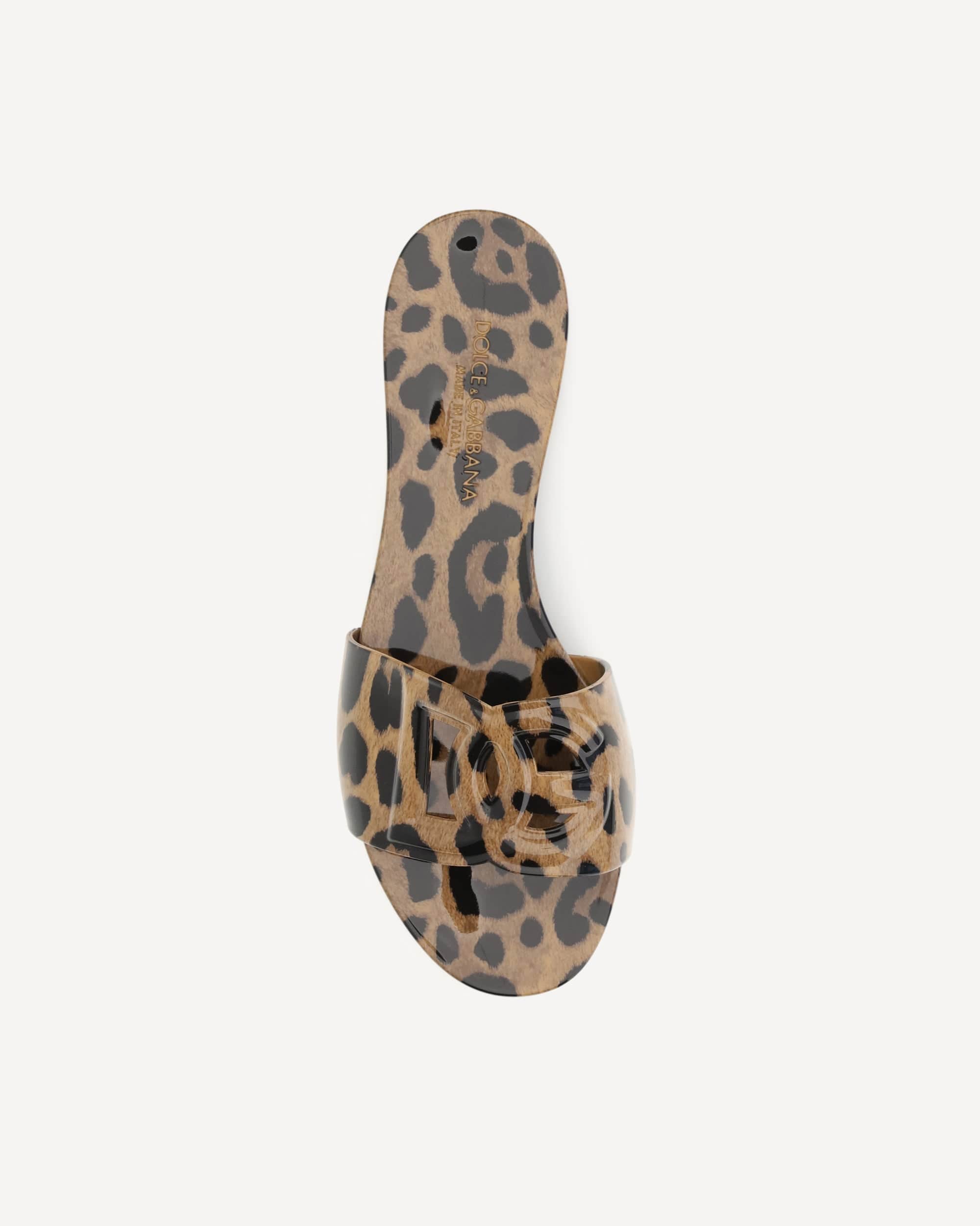 Dolce & Gabbana Dolce & Gabbana Leopard Print Rubber Sandals
