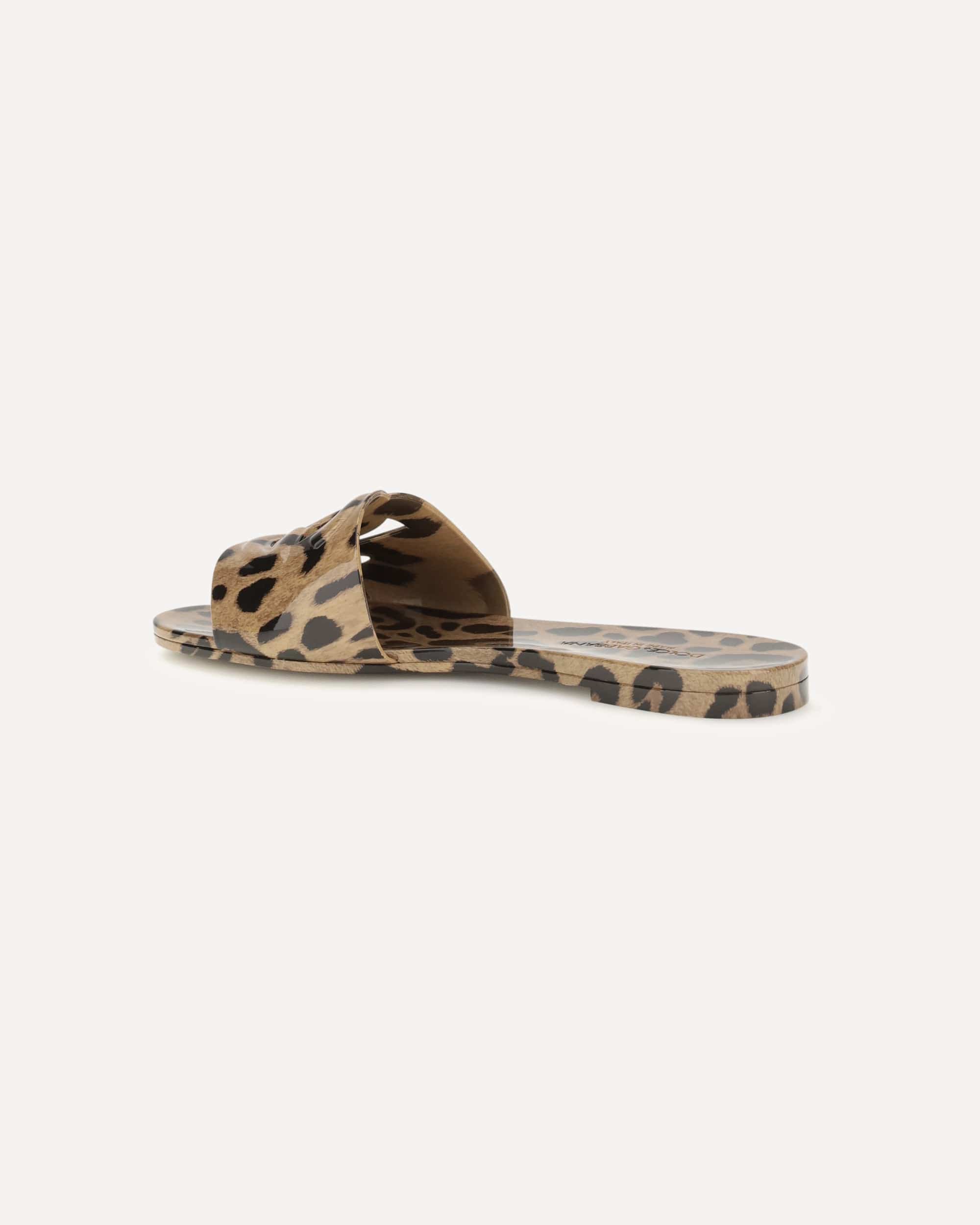 Dolce & Gabbana Leopard Print Rubber Sandals