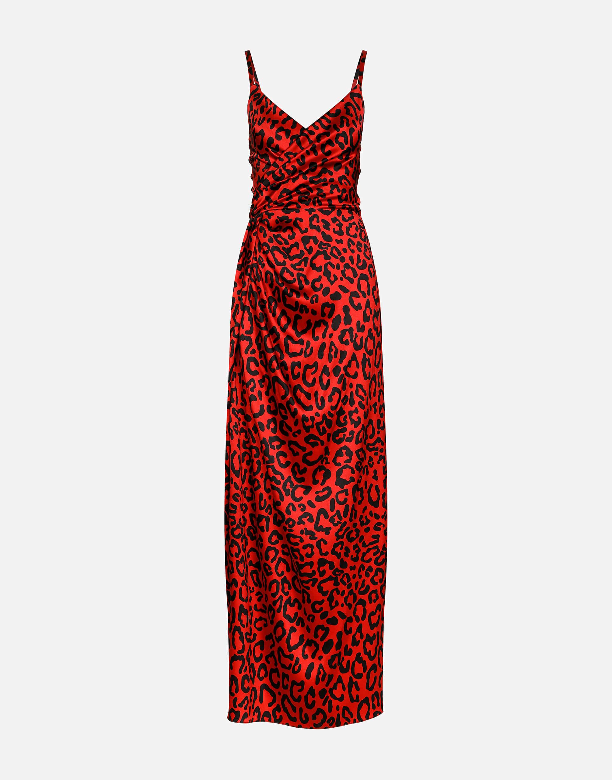 Dolce & Gabbana Dolce & Gabbana Leopard Print Satin Maxi Dress