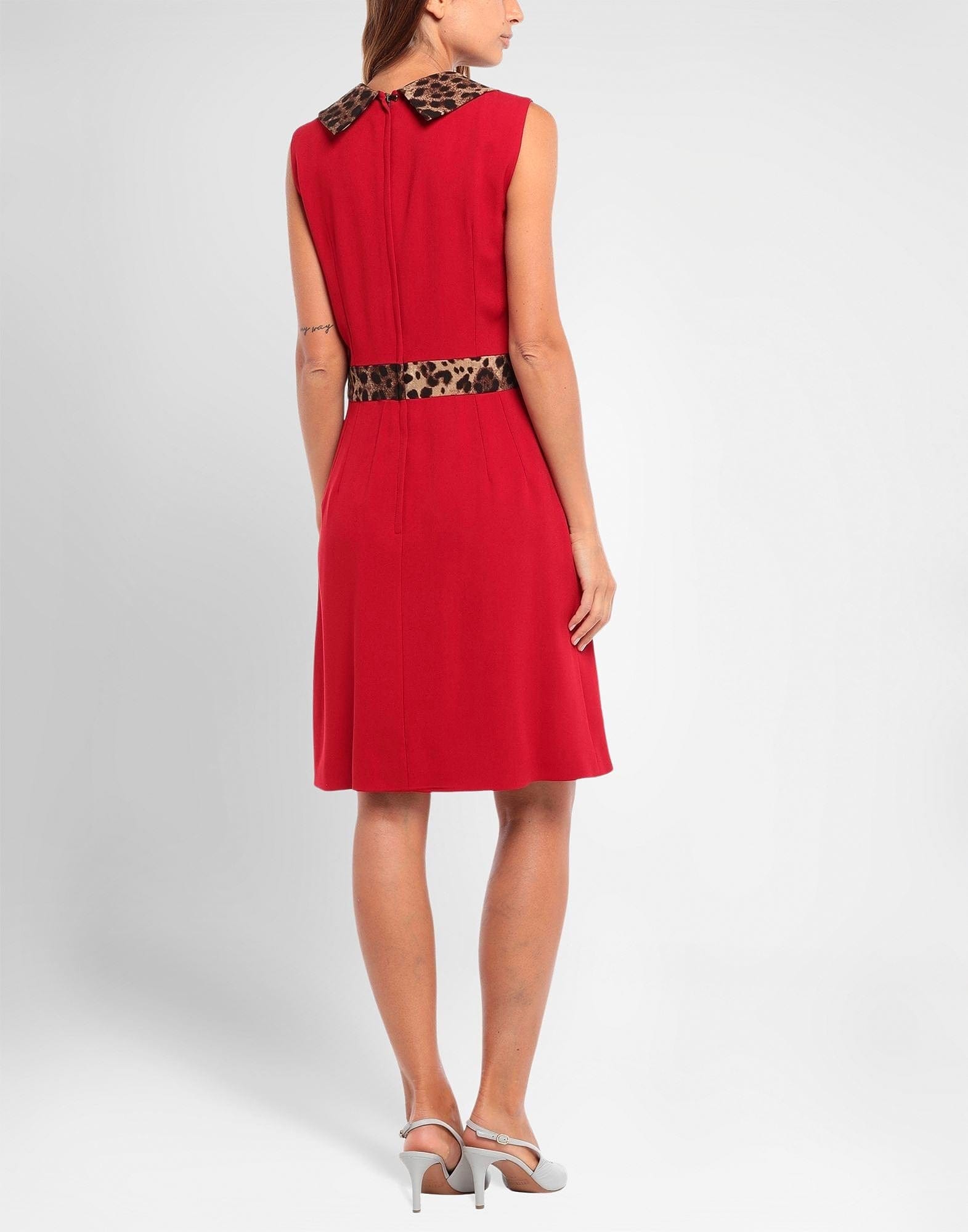 Dolce & Gabbana Leopard-Print Short Cady Dress