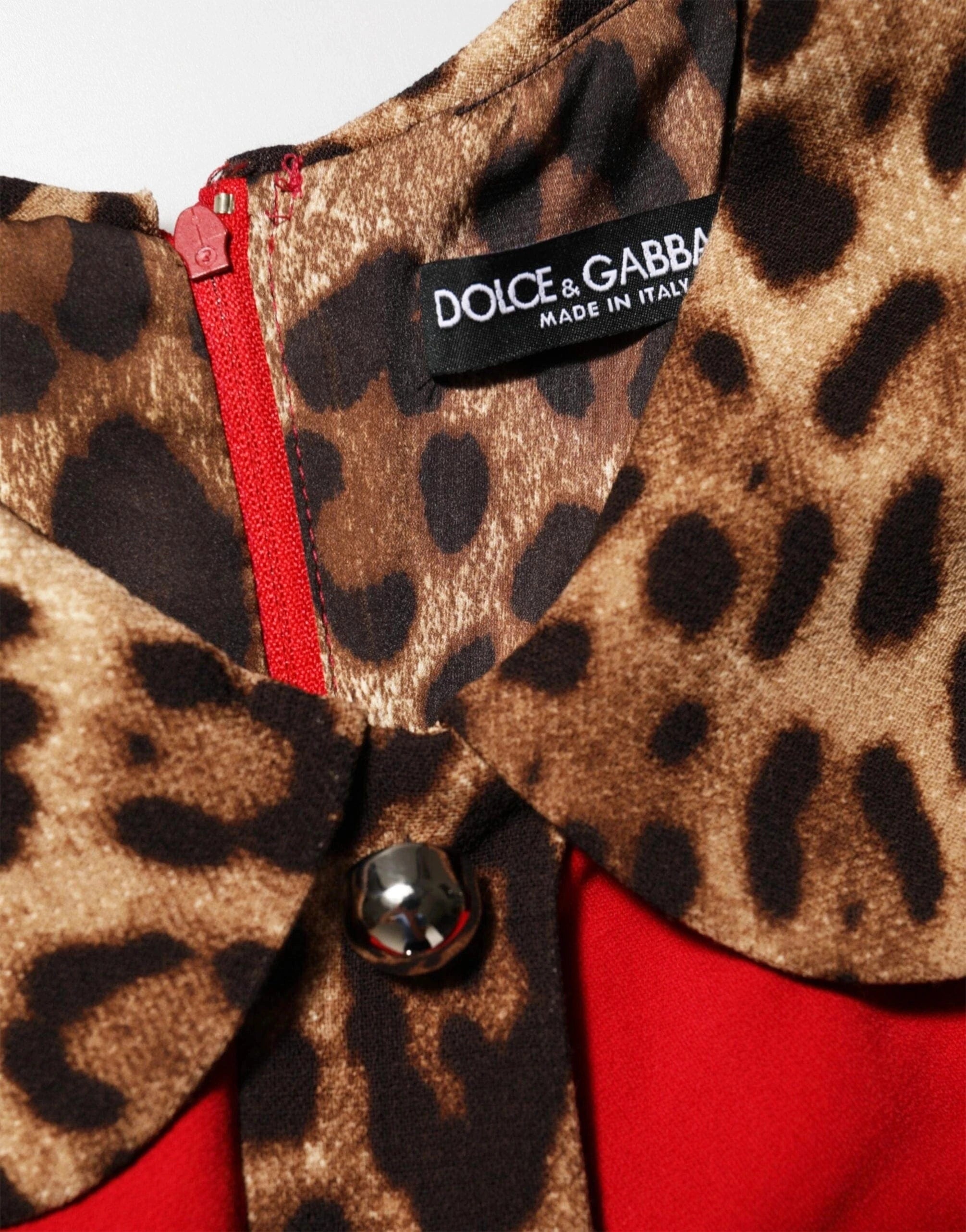 Dolce & Gabbana Leopard-Print Short Cady Dress