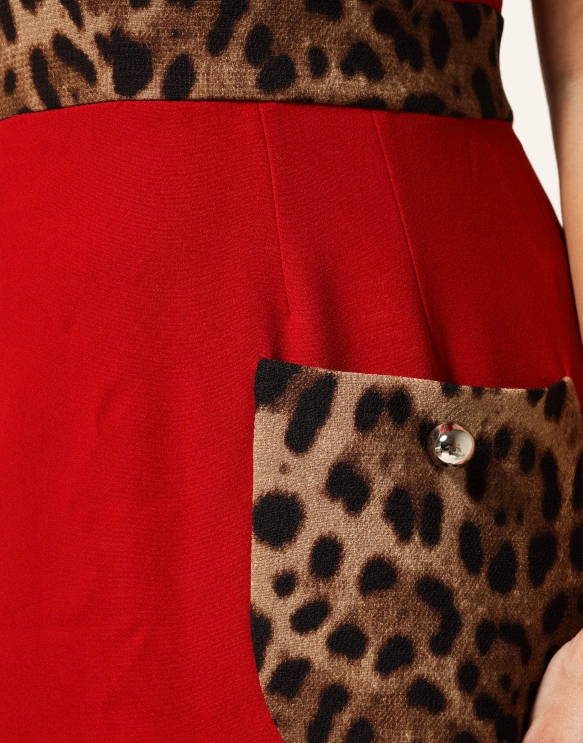 Dolce & Gabbana Leopard-Print Short Cady Dress