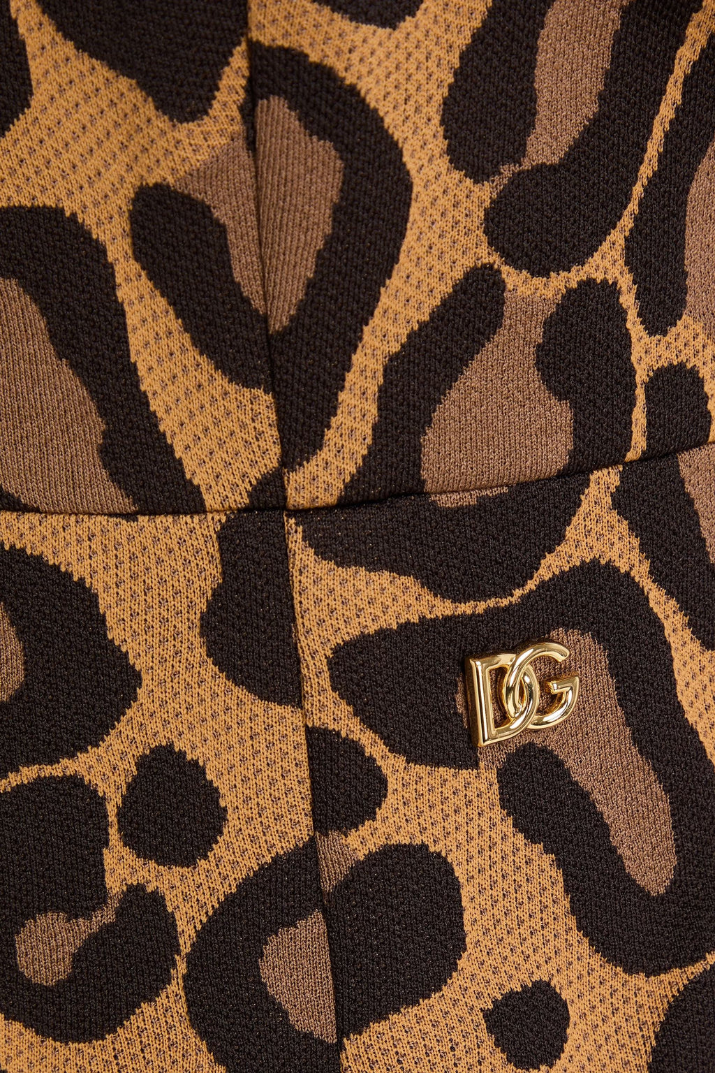 Dolce & Gabbana Leopard Print Short Sleeve Sheath Dress
