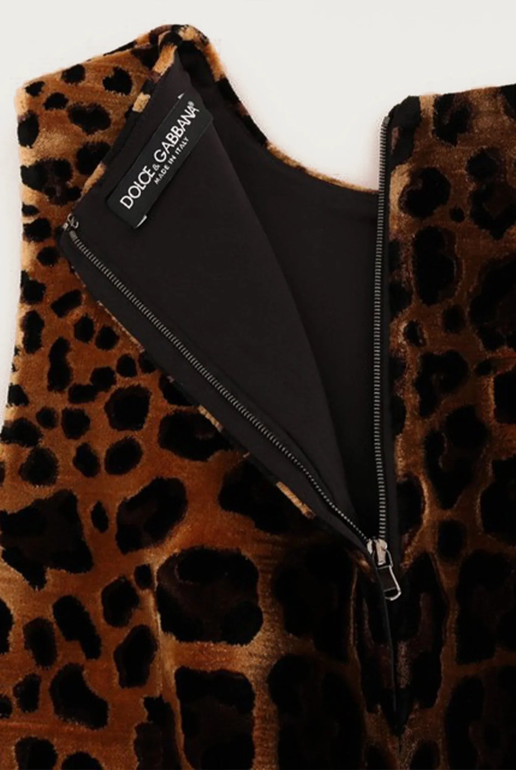 Dolce & Gabbana Leopard Print Silk-Blend Mini Dress