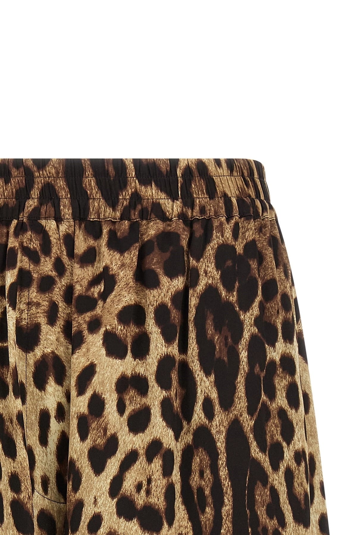 Dolce & Gabbana Dolce & Gabbana Leopard Print Silk Shorts