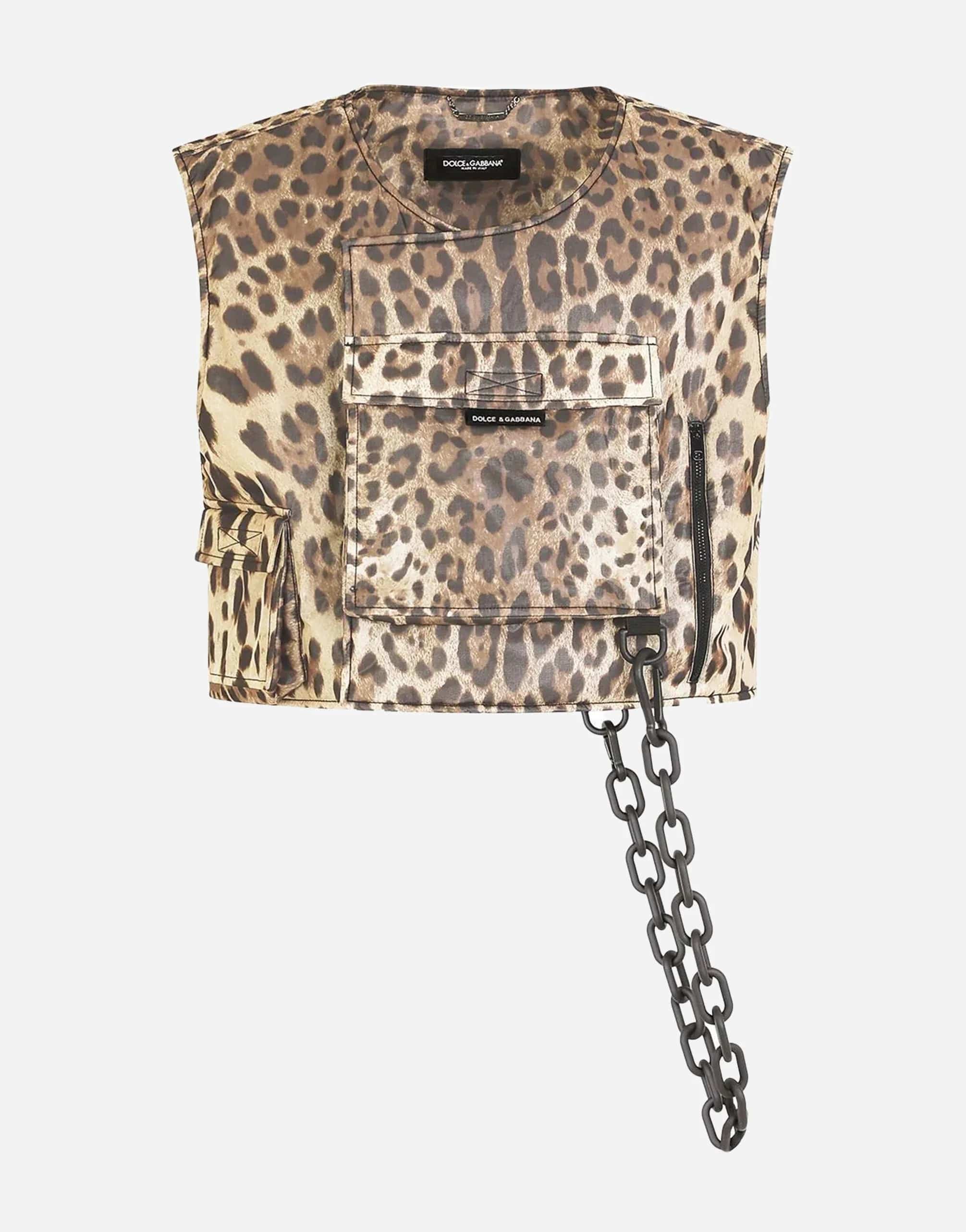 Dolce & Gabbana Leopard-Print Silk Vest