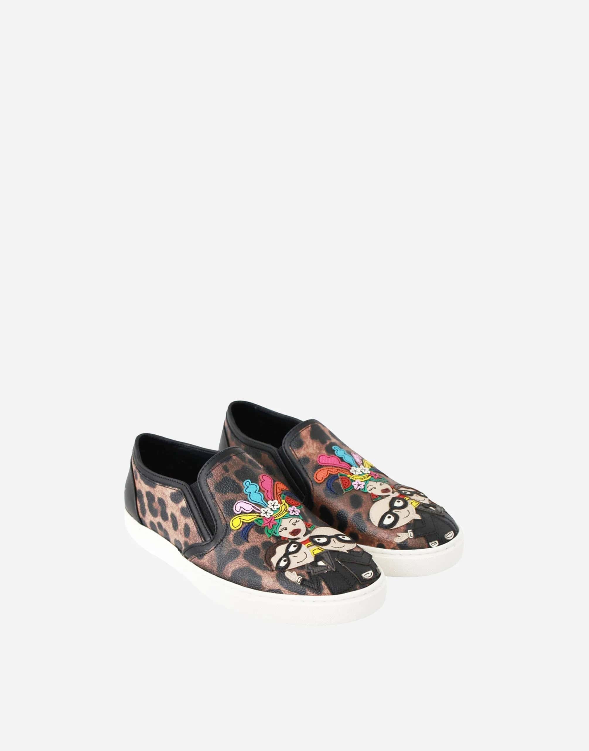 Dolce & Gabbana Leopard-Print Slip-on Sneakers