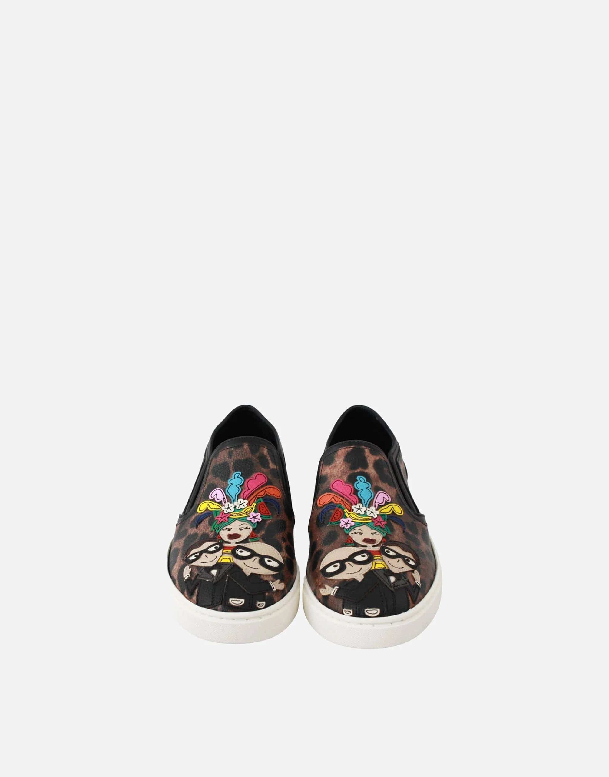 Dolce & Gabbana Leopard-Print Slip-on Sneakers
