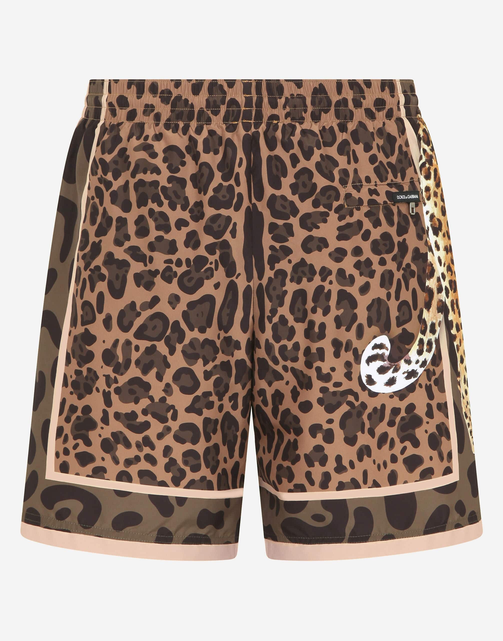 Leopard-Print Swim Trunks - alternate view