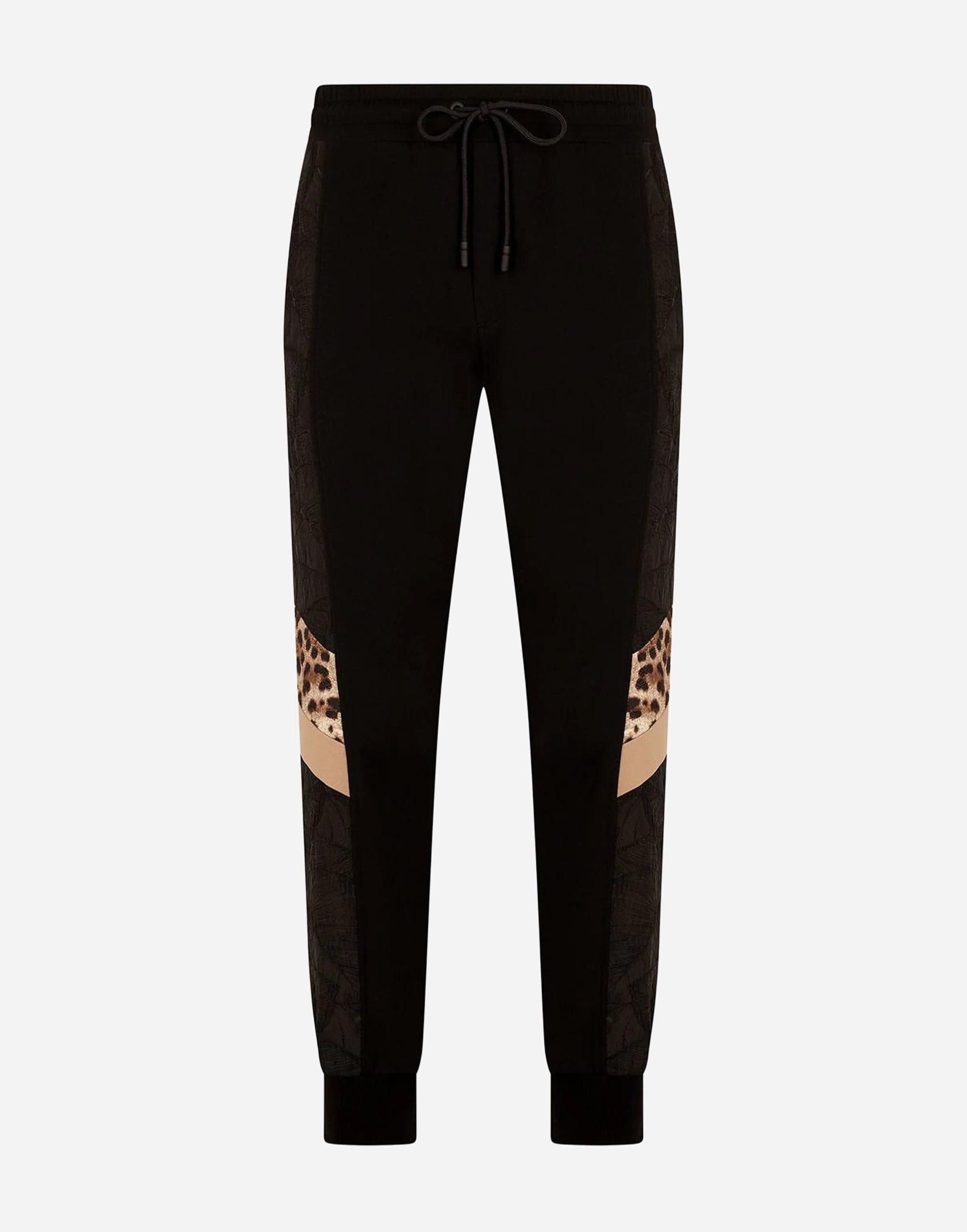 Черные мужские брюки-джоггеры skinny из полиэстера Dolce & Gabbana